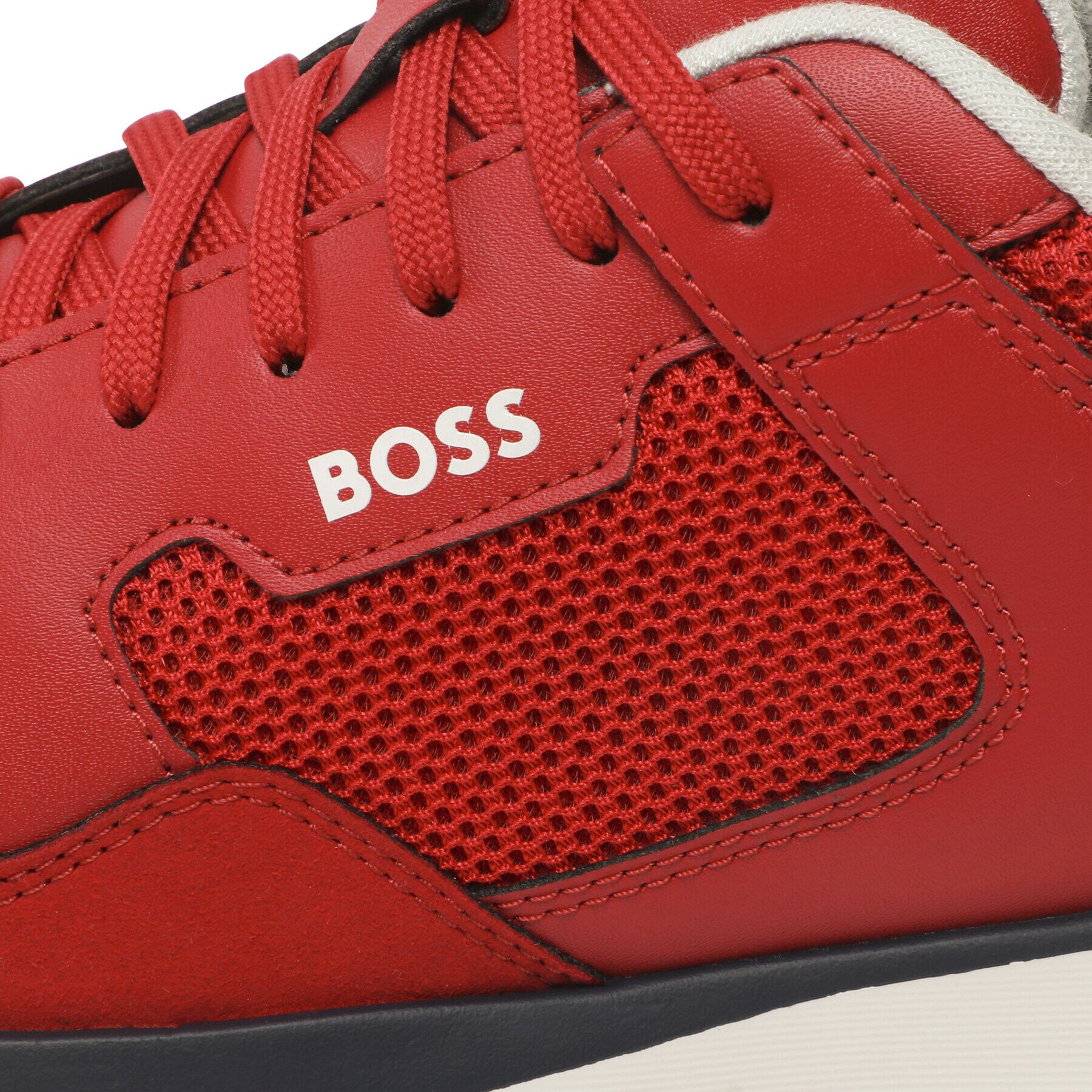 Boss Sneakersy Dean 50474955 10240740 01 Červená - Pepit.sk