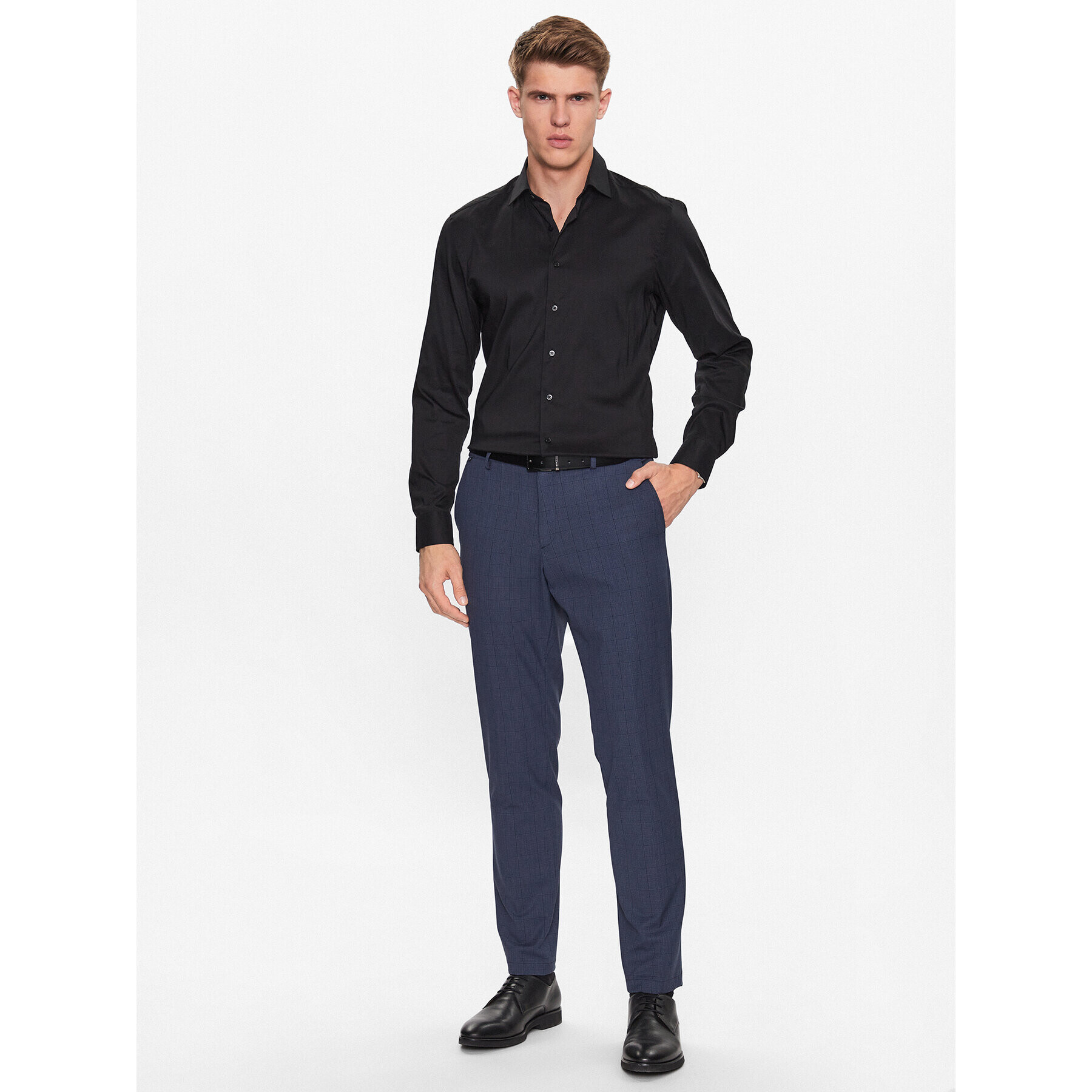 Boss Spoločenské nohavice 50496139 Tmavomodrá Slim Fit - Pepit.sk