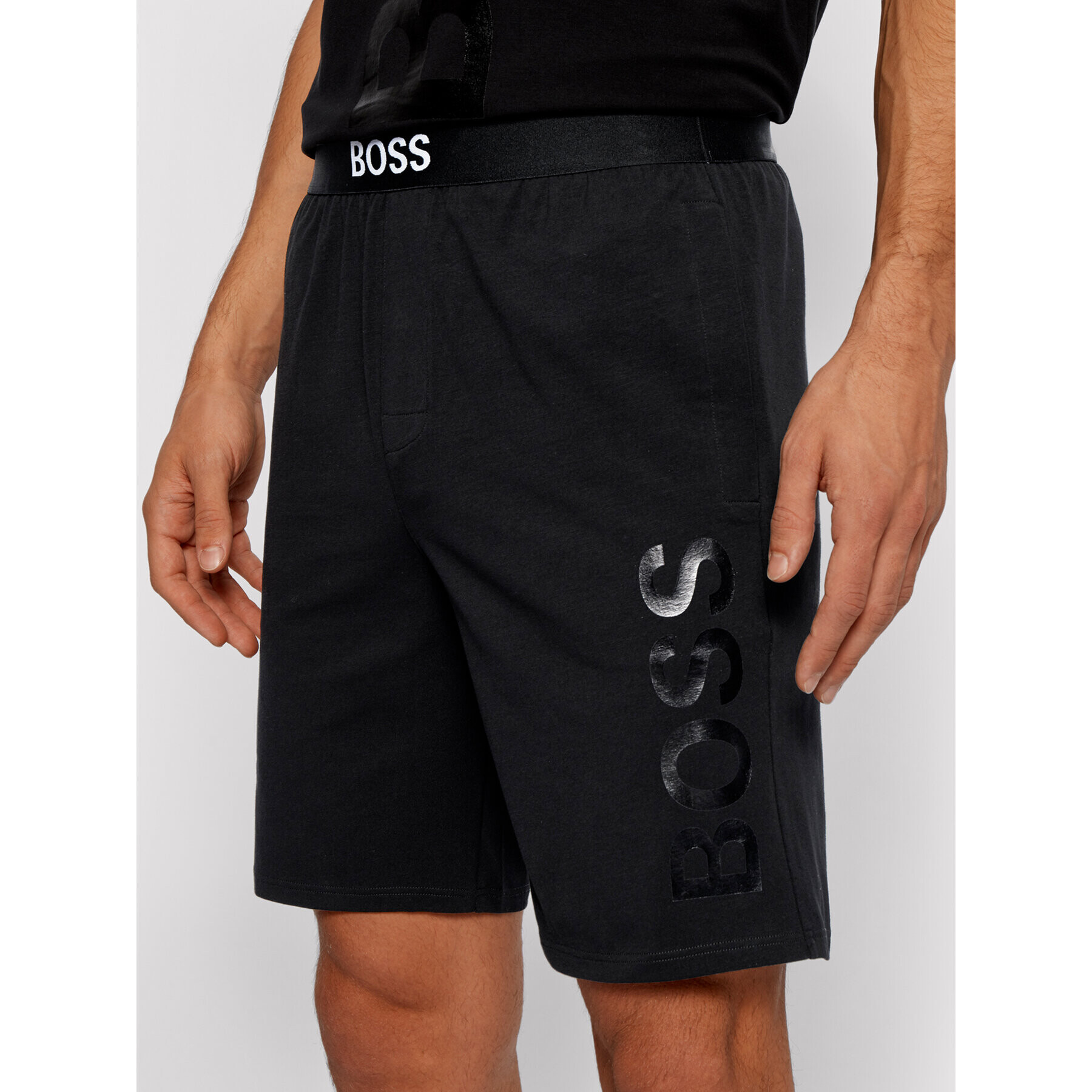 Boss Športové kraťasy Identity 50449829 Čierna Regular Fit - Pepit.sk