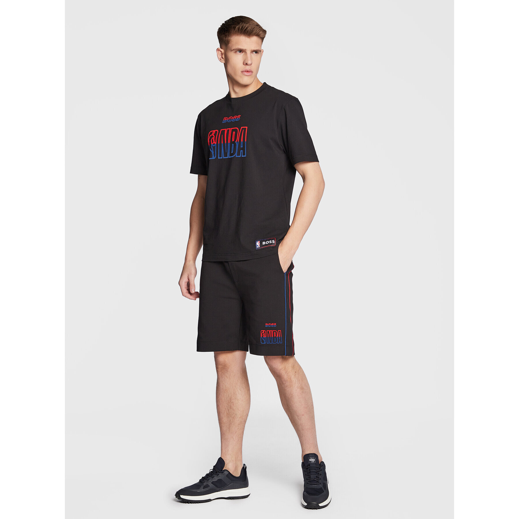 Boss Športové kraťasy NBA Slam_2 50477426 Čierna Regular Fit - Pepit.sk