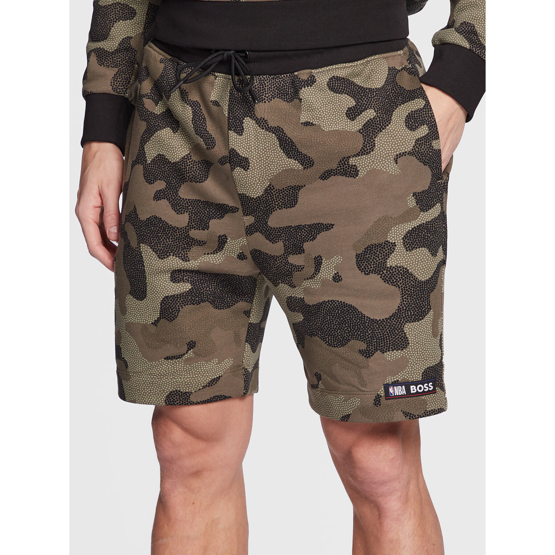 Boss Športové kraťasy NBA Slam_Camo 50477471 Zelená Regular Fit - Pepit.sk