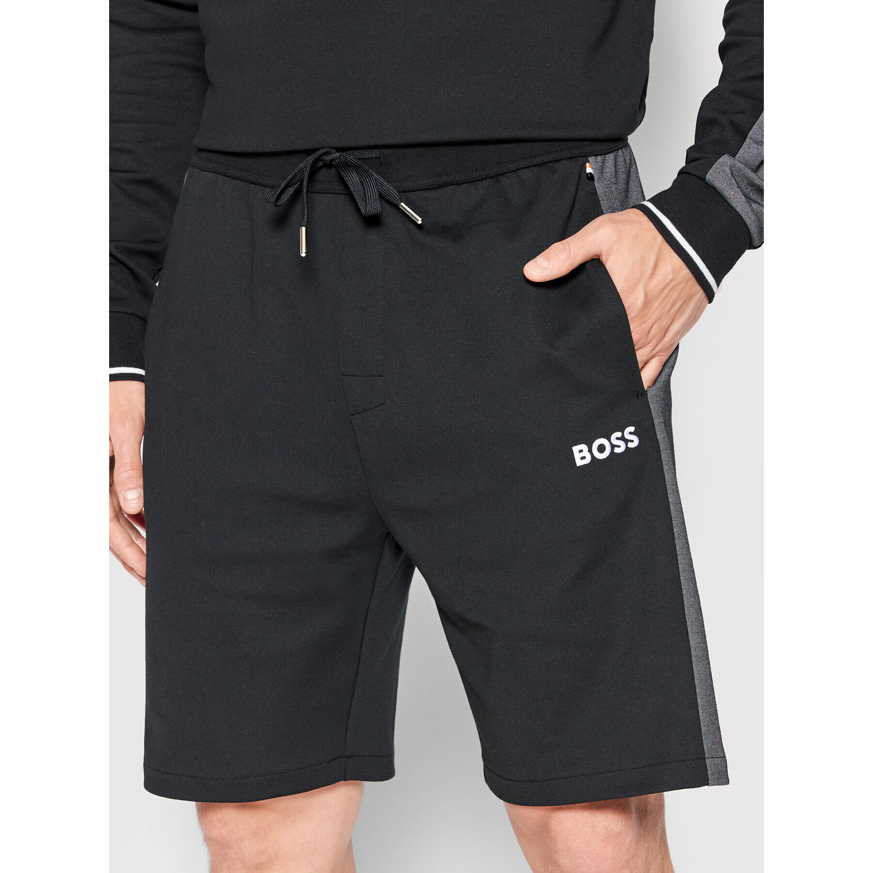 Boss Športové kraťasy Tracksuit 50469637 Čierna Regular Fit - Pepit.sk