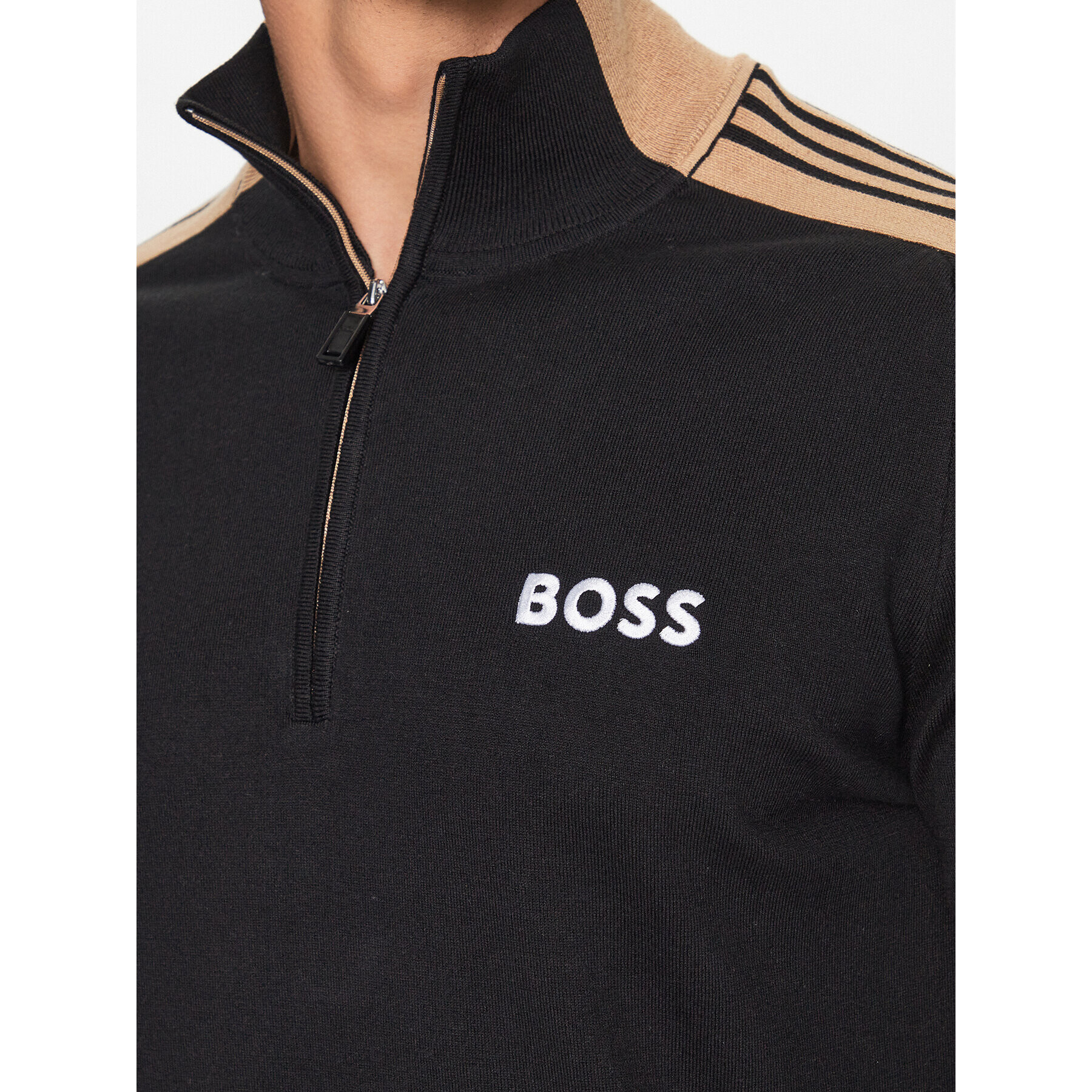 Boss Sveter 50493769 Čierna Regular Fit - Pepit.sk