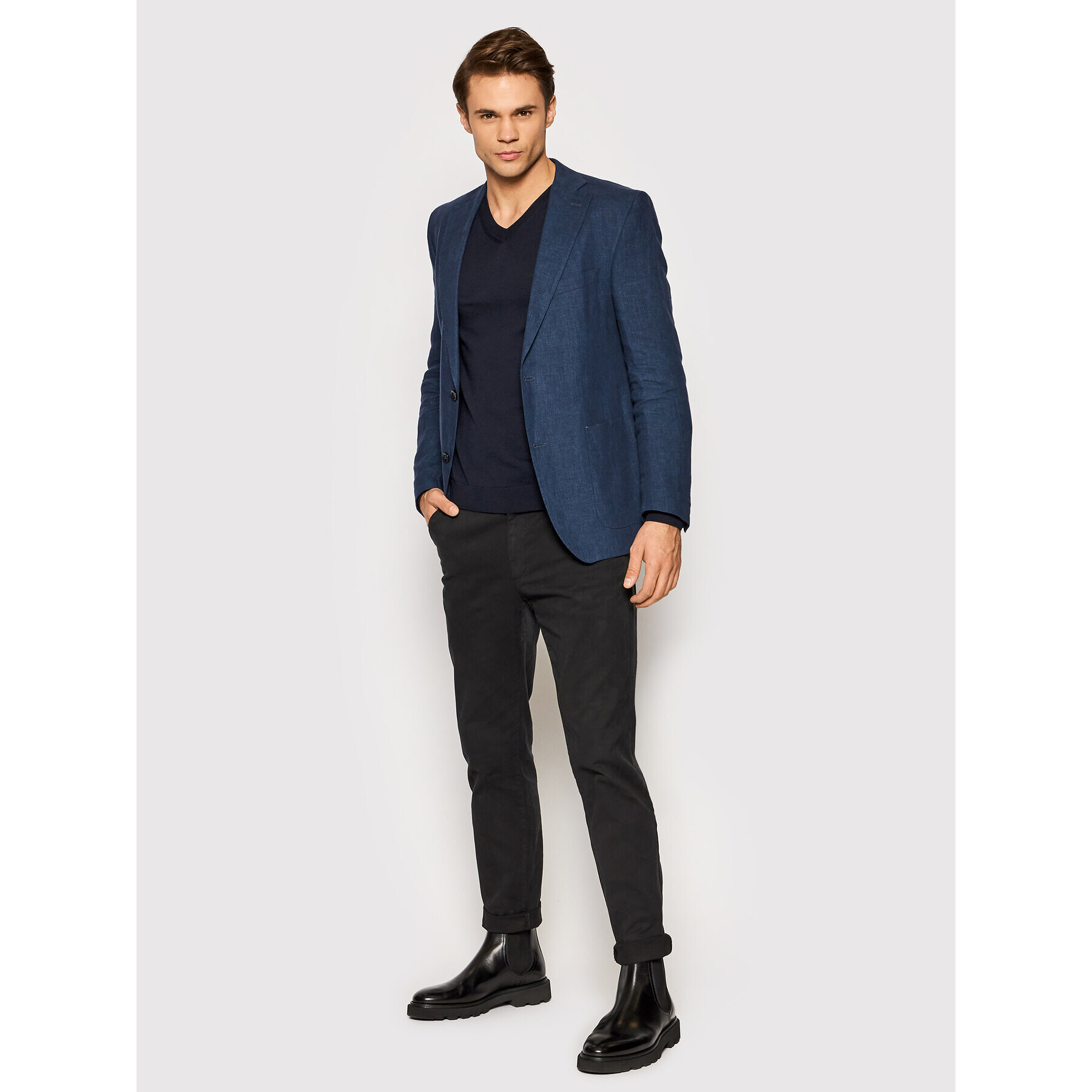 Boss Sveter Melba-P 50378576 Tmavomodrá Slim Fit - Pepit.sk