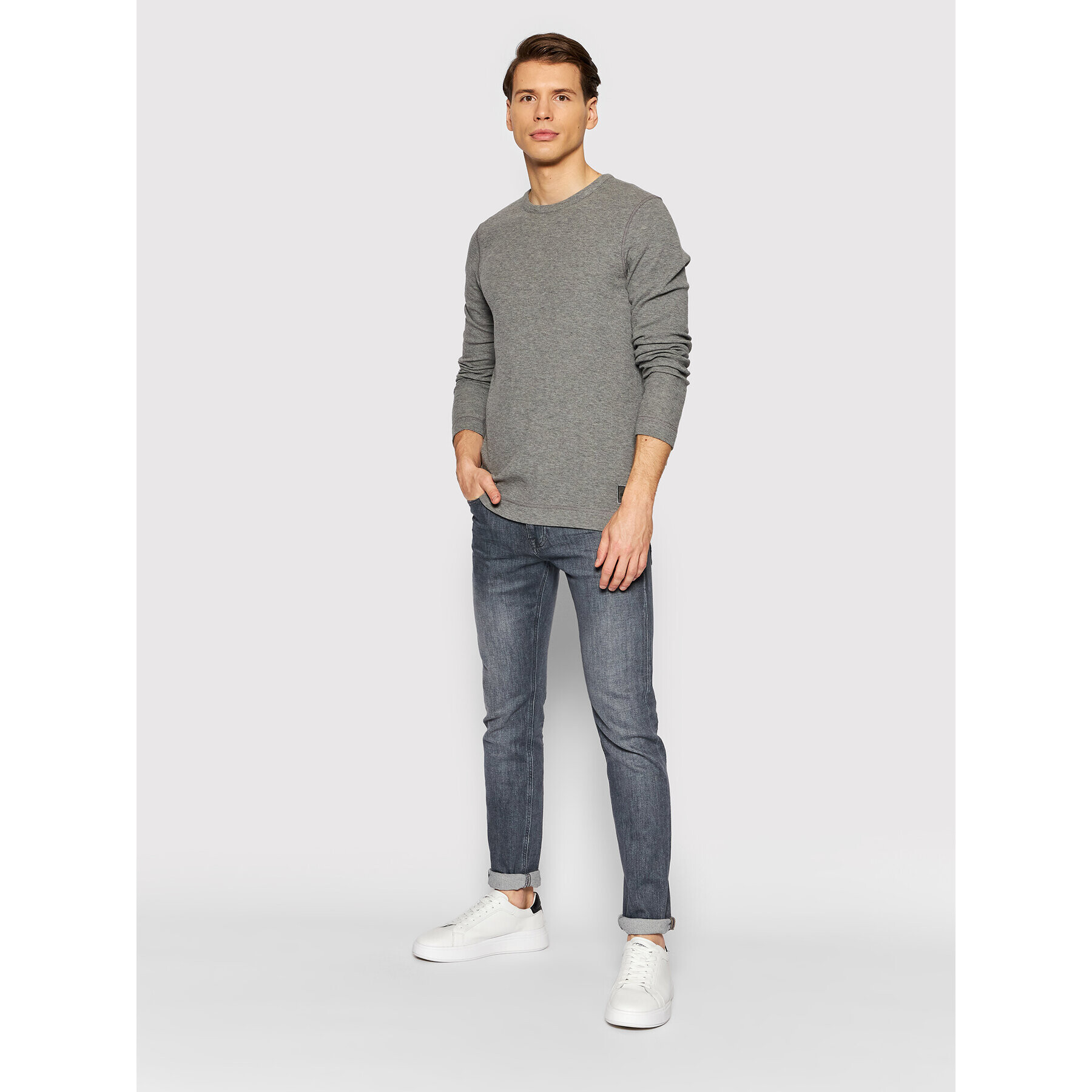 Boss Sveter Tempest 1 50462773 Sivá Slim Fit - Pepit.sk