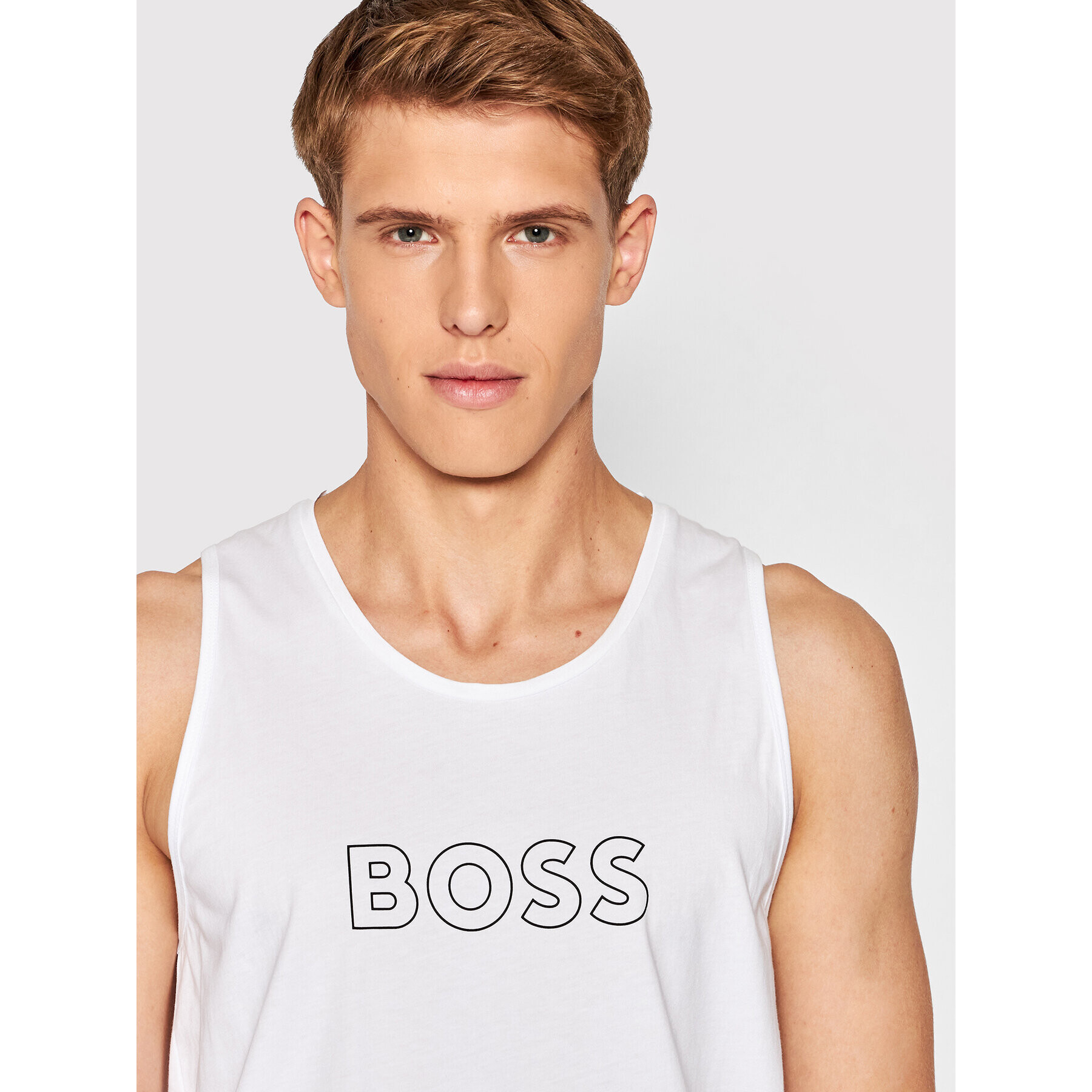 Boss Tank top Beach 50469301 Biela Regular Fit - Pepit.sk