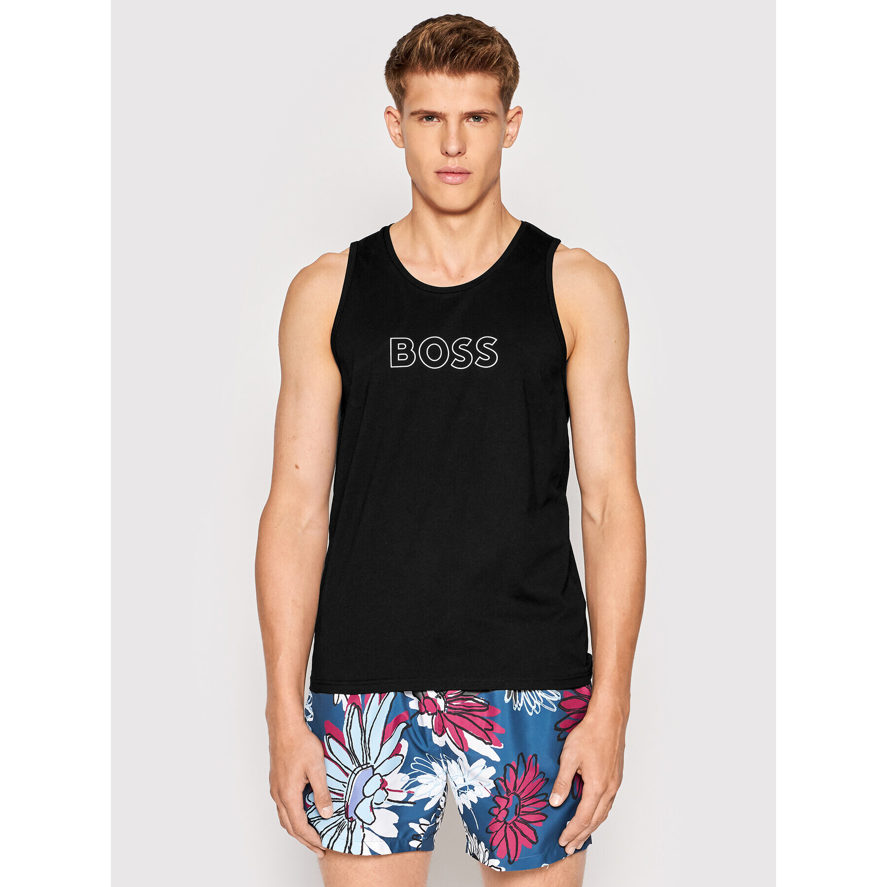 Boss Tank top Beach 50469301 Čierna Regular Fit - Pepit.sk