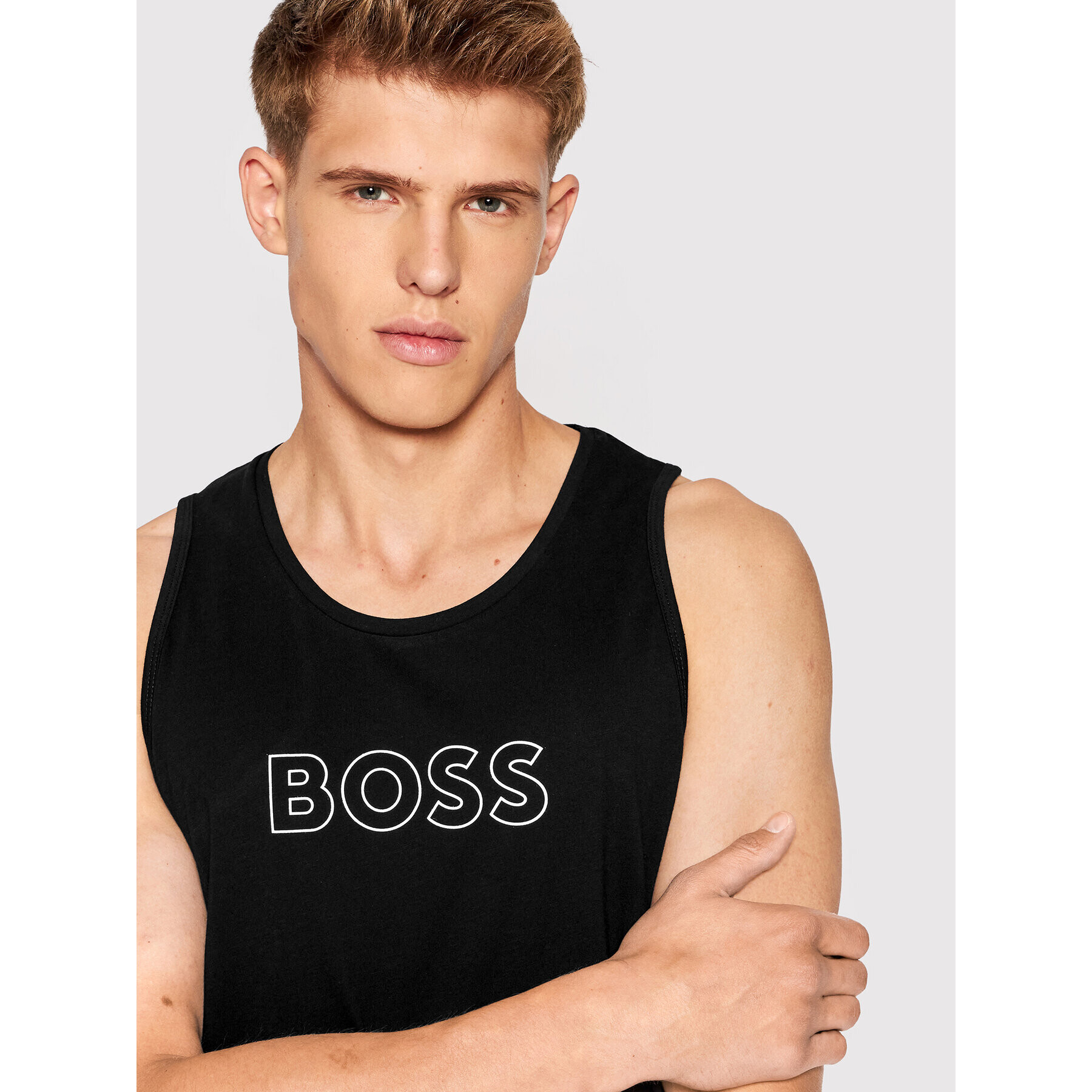 Boss Tank top Beach 50469301 Čierna Regular Fit - Pepit.sk