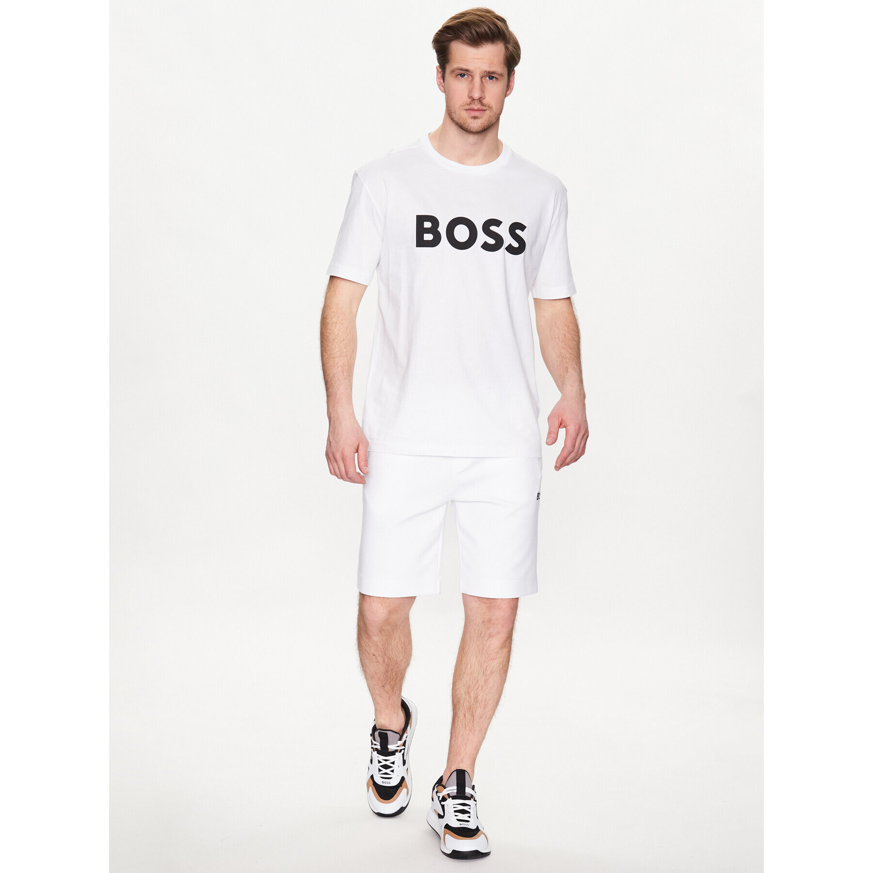 Boss Teplákové nohavice 50482912 Biela Regular Fit - Pepit.sk