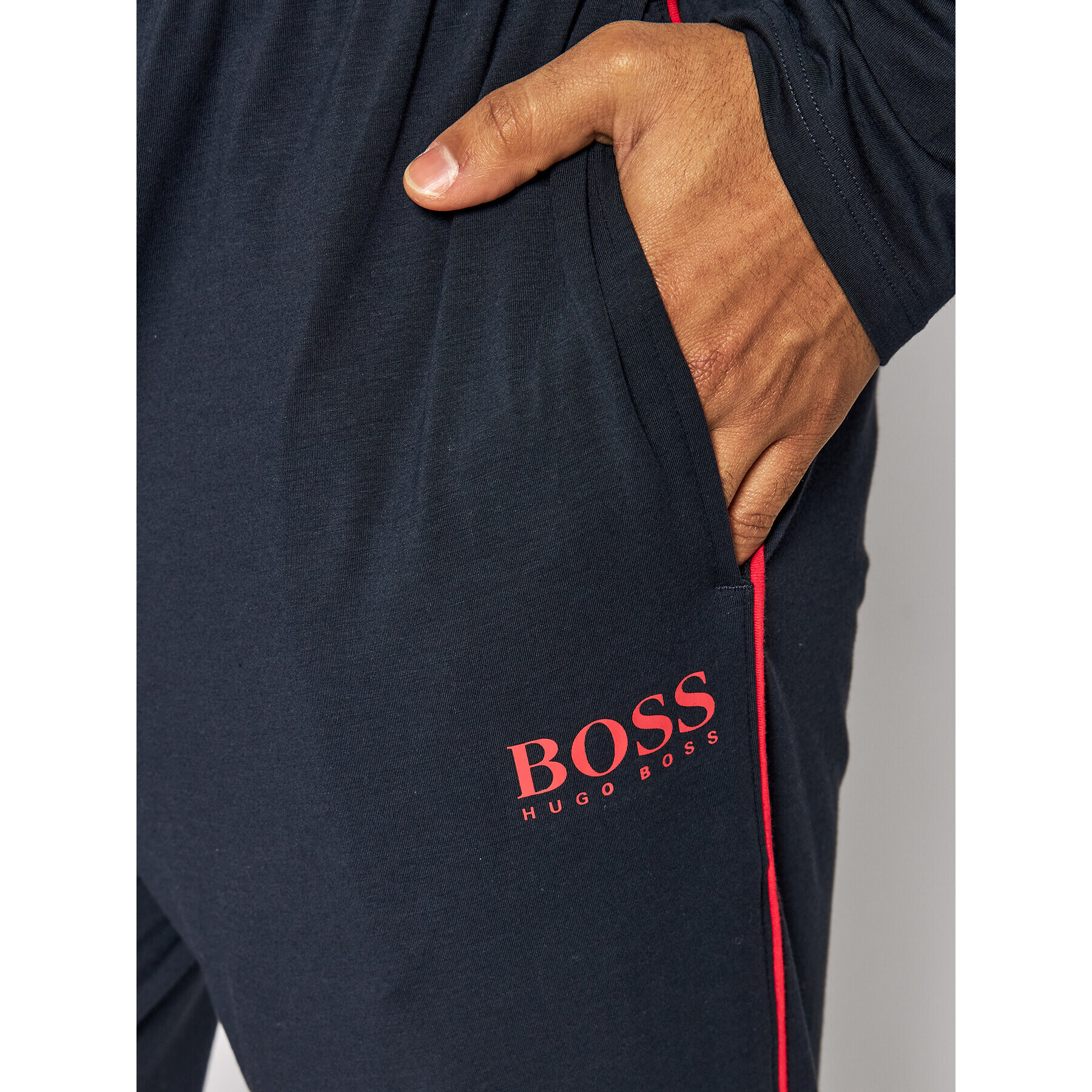 Boss Teplákové nohavice Balance 50463495 Tmavomodrá Regular Fit - Pepit.sk