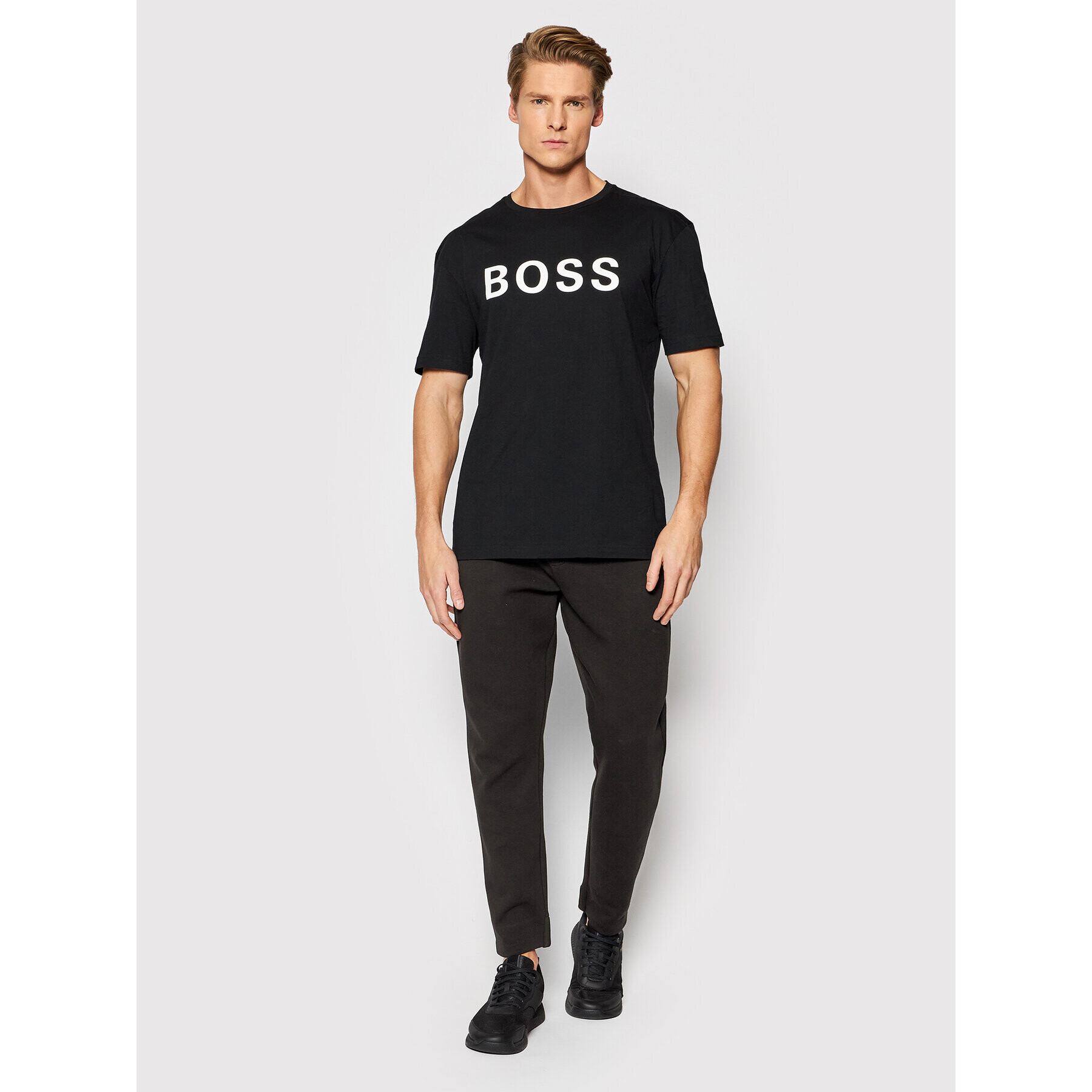 Boss Teplákové nohavice Hique 50462035 Čierna Regular Fit - Pepit.sk