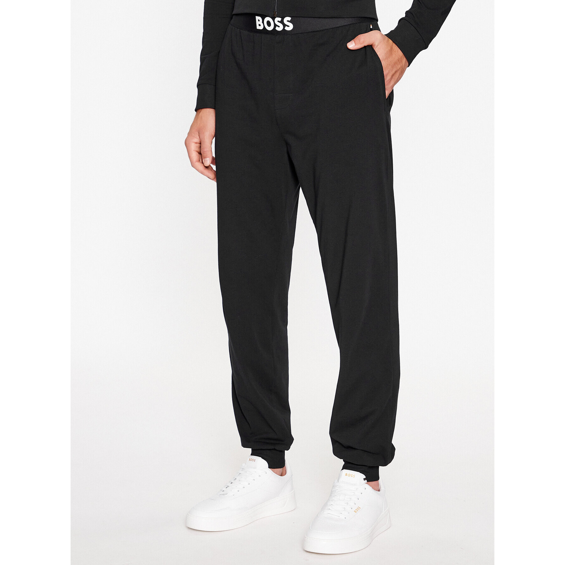 Boss Teplákové nohavice Stmt Pants 50502769 Čierna Regular Fit - Pepit.sk