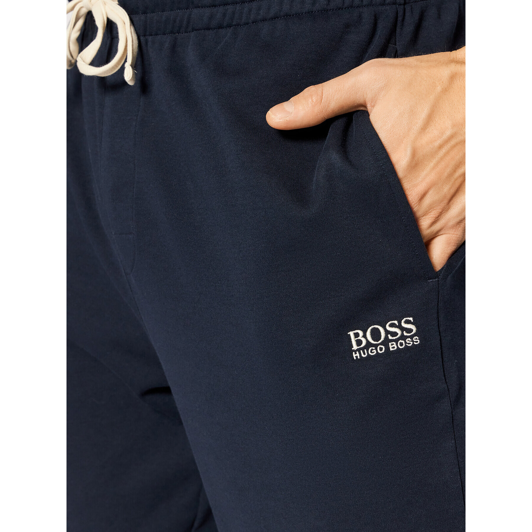 Boss Teplákové nohavice Stripe 50460346 Tmavomodrá Regular Fit - Pepit.sk