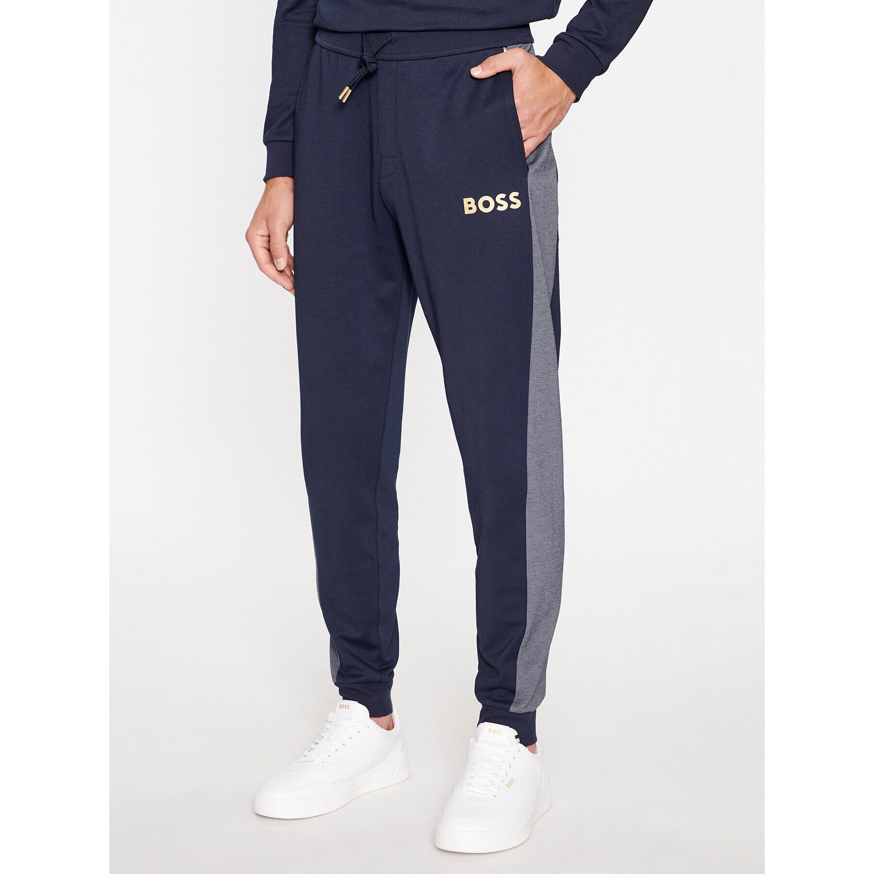 Boss Teplákové nohavice Tracksuit Pants 50503052 Tmavomodrá Regular Fit - Pepit.sk