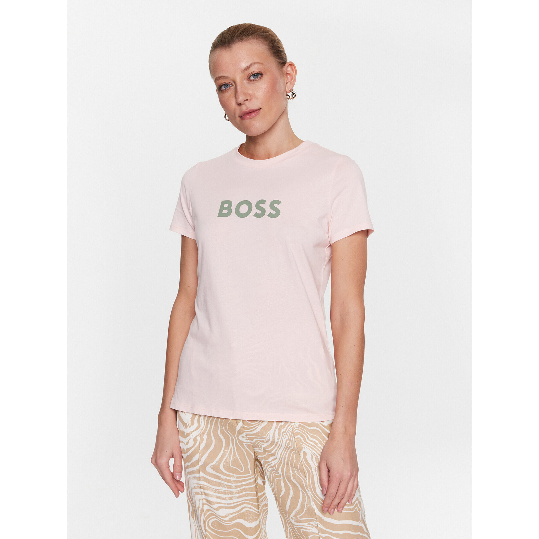 Boss Tričko 50468356 Ružová Regular Fit - Pepit.sk