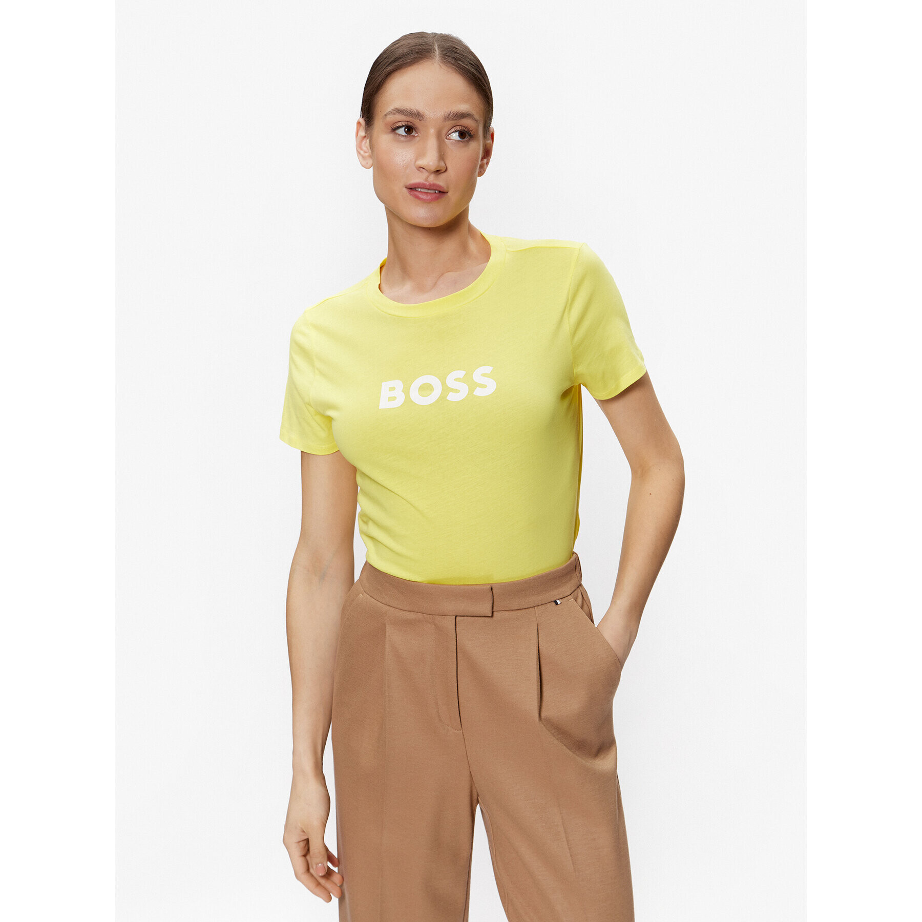 Boss Tričko 50468356 Žltá Regular Fit - Pepit.sk