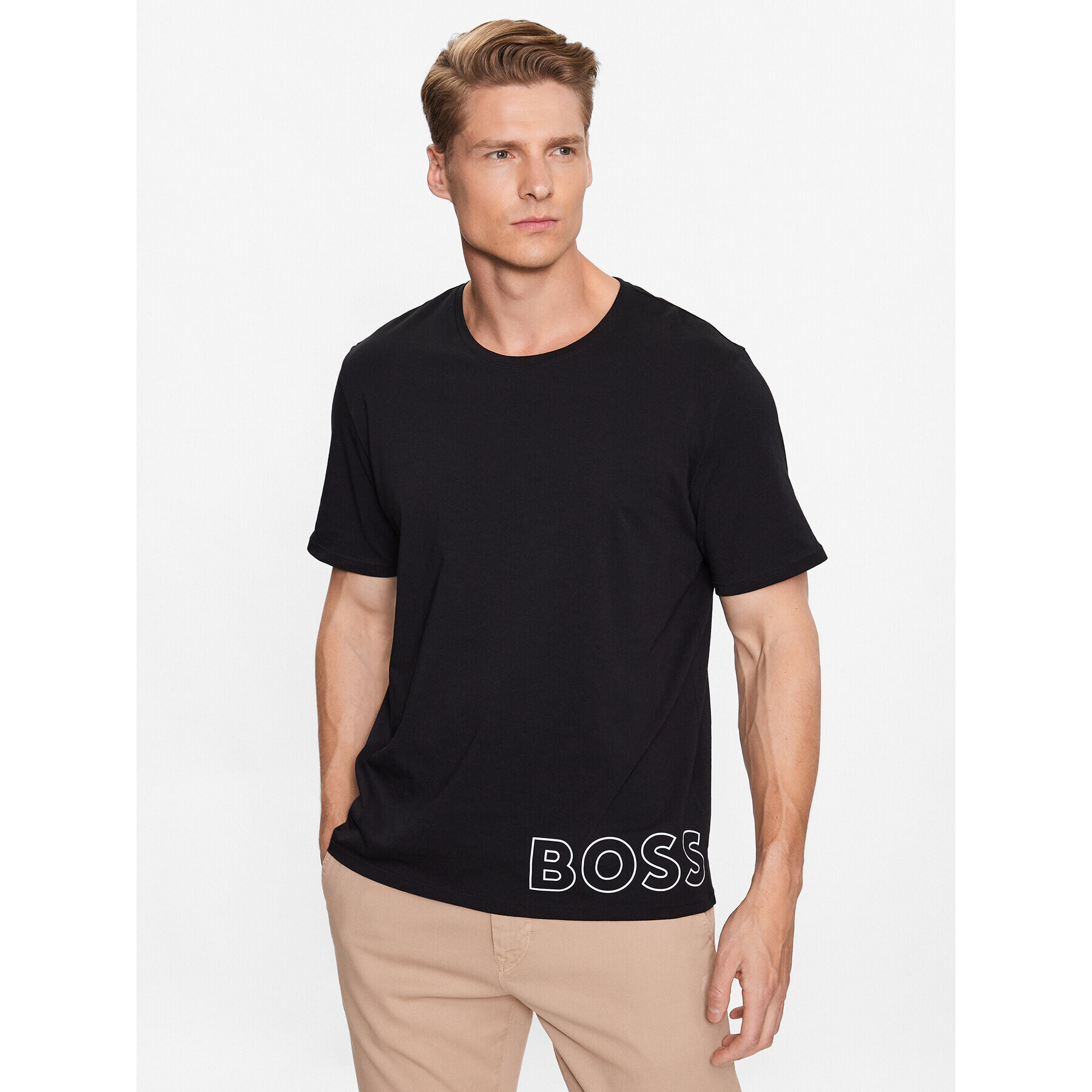 Boss Tričko 50472750 Čierna Regular Fit - Pepit.sk