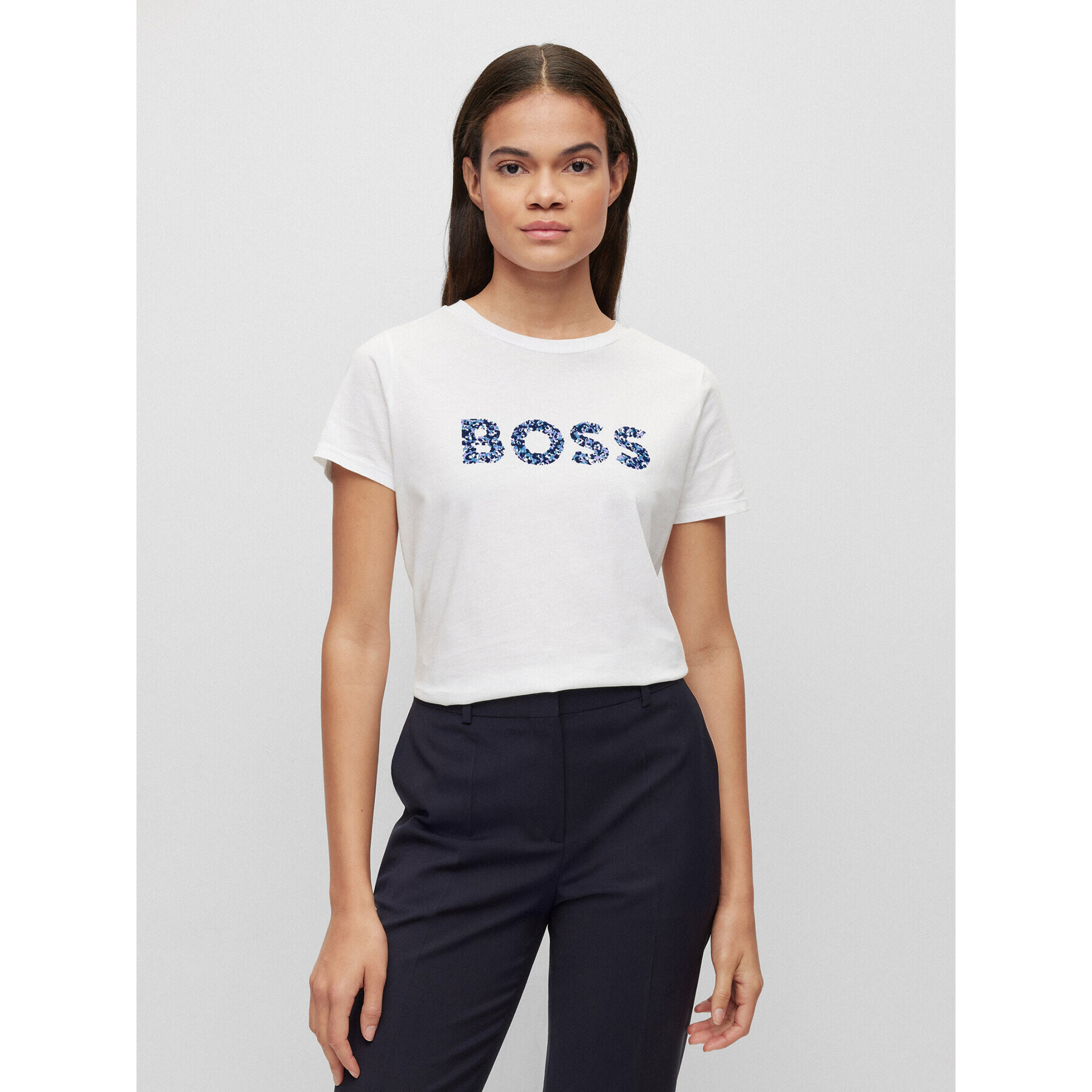 Boss Tričko 50479981 Biela Regular Fit - Pepit.sk