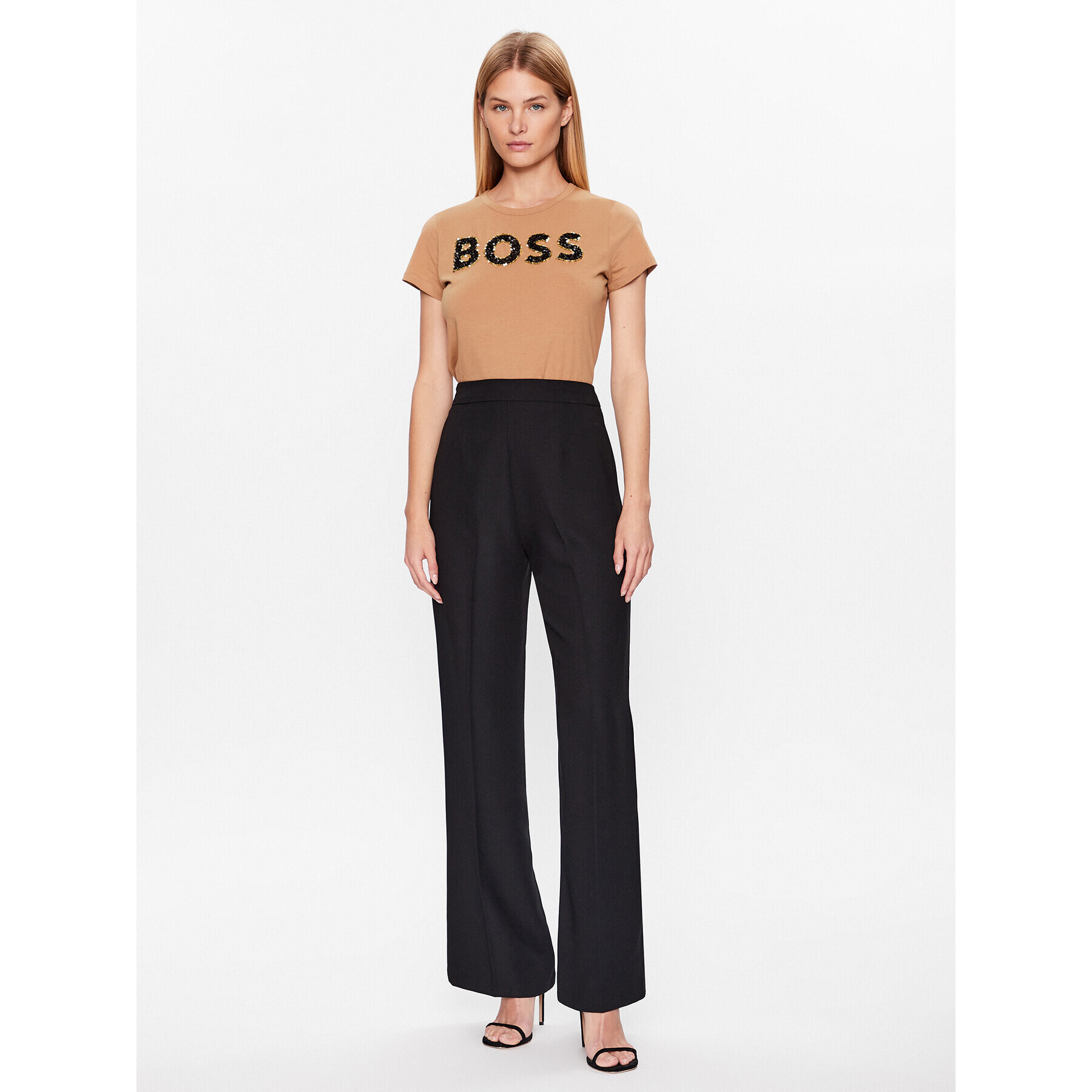 Boss Tričko 50484646 Béžová Slim Fit - Pepit.sk