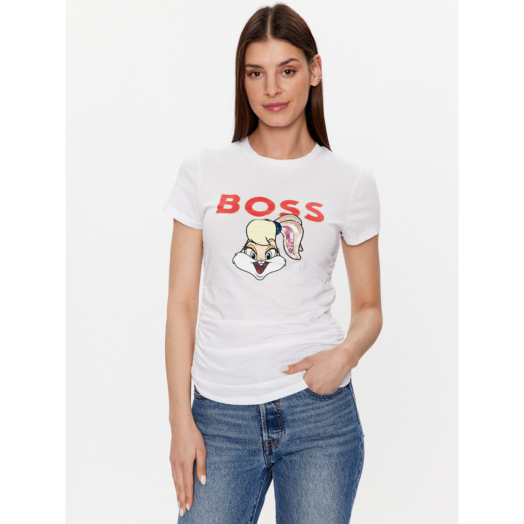 Boss Tričko 50484941 Biela Slim Fit - Pepit.sk