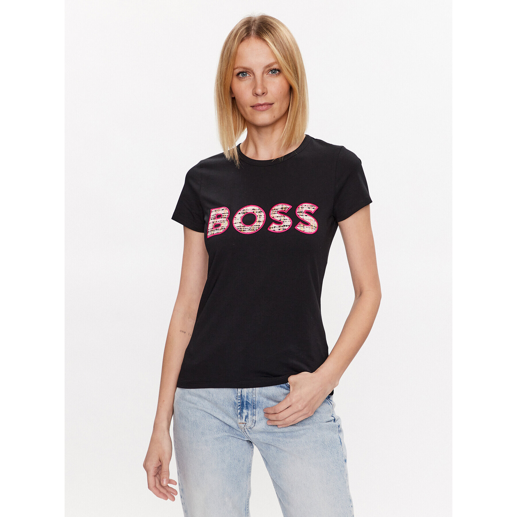 Boss Tričko 50489531 Čierna Slim Fit - Pepit.sk