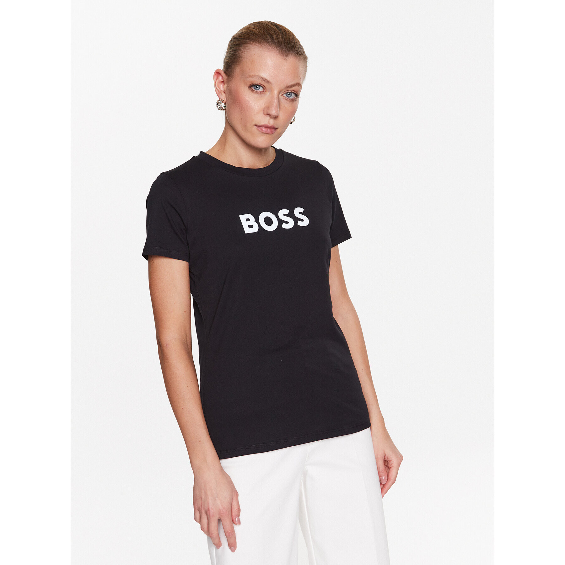 Boss Tričko 50492743 Čierna Slim Fit - Pepit.sk