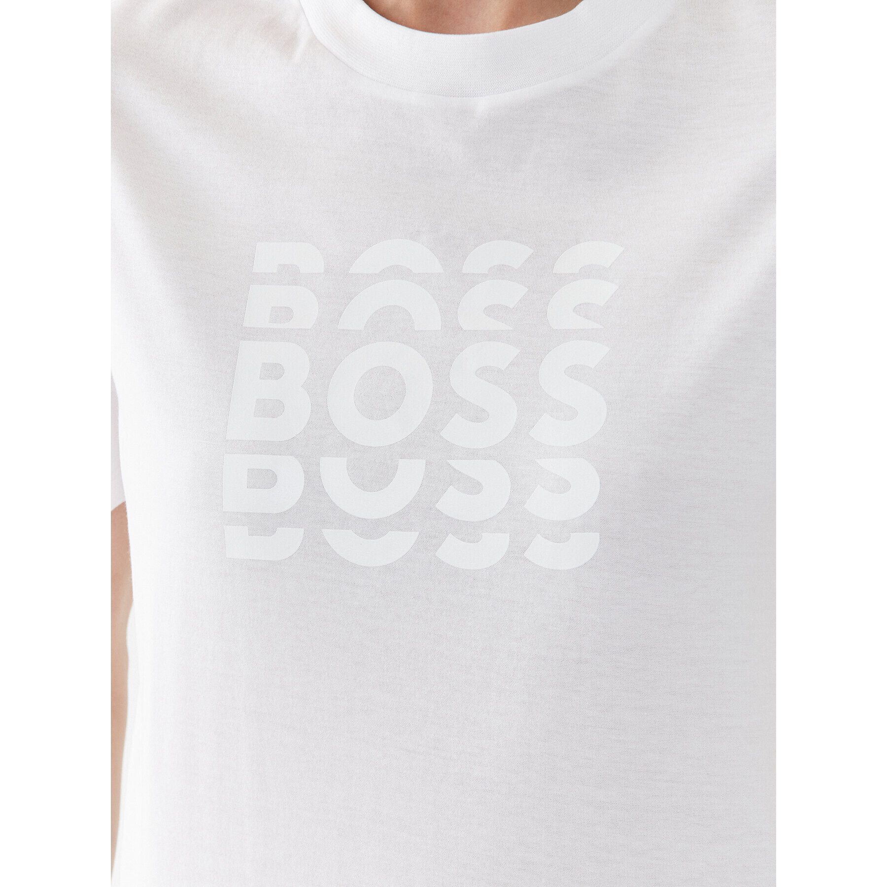 Boss Tričko 50500054 Biela Slim Fit - Pepit.sk