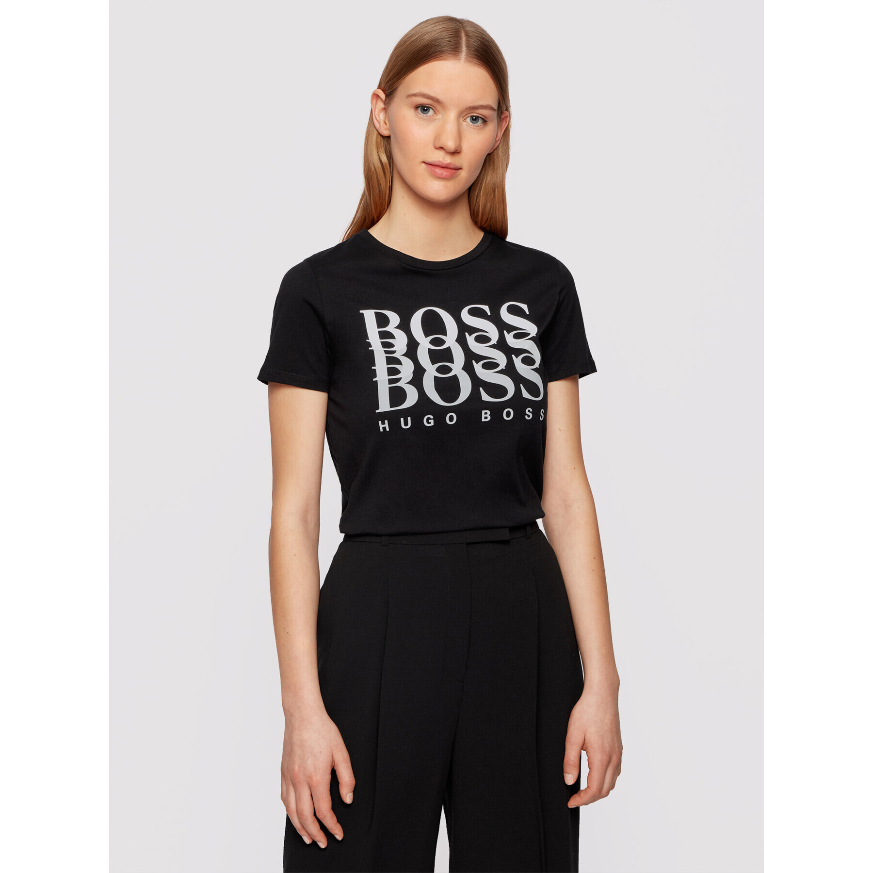 Boss Tričko C_Eloga1 50448512 Čierna Regular Fit - Pepit.sk