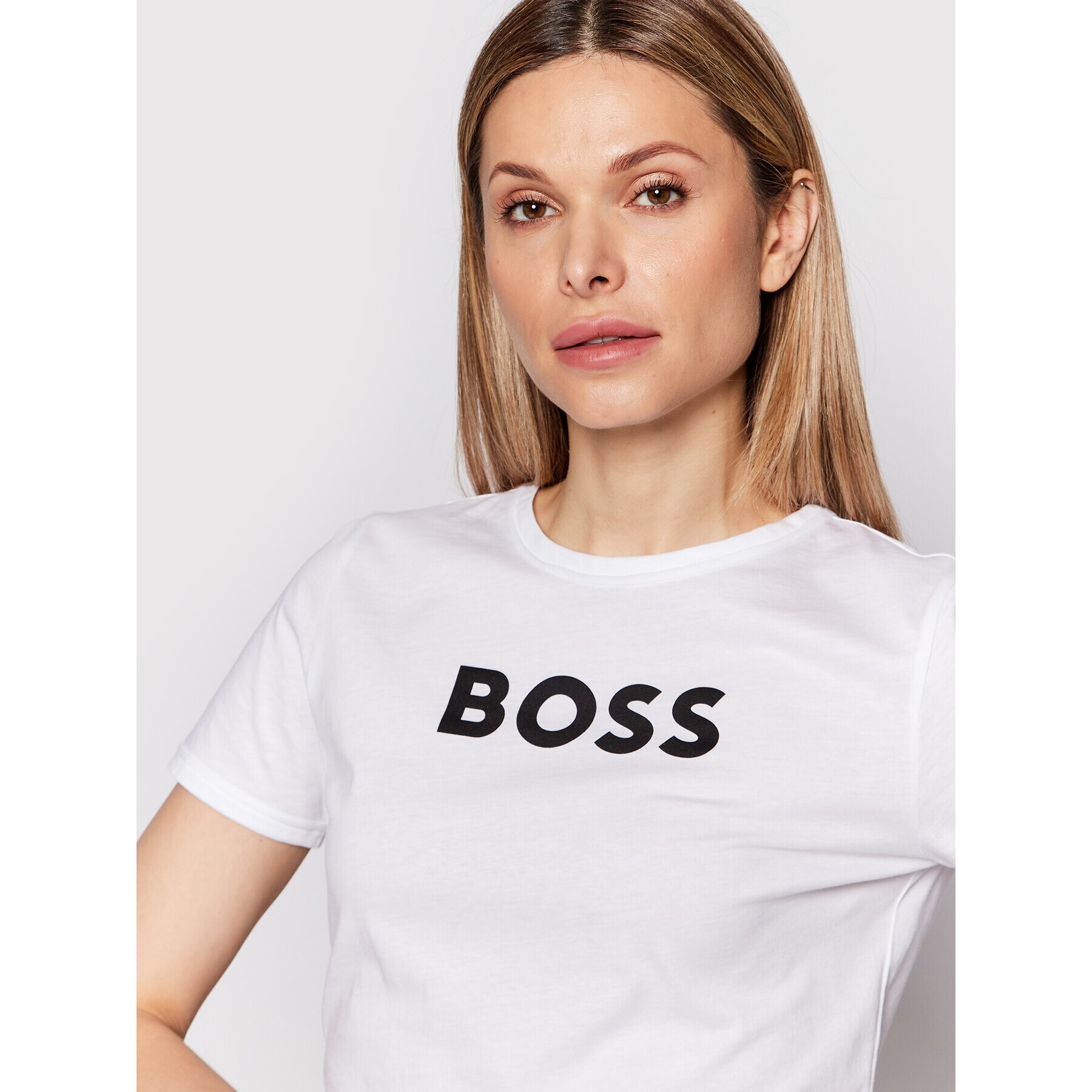 Boss Tričko C_Elogo_7 50472255 Biela Regular Fit - Pepit.sk