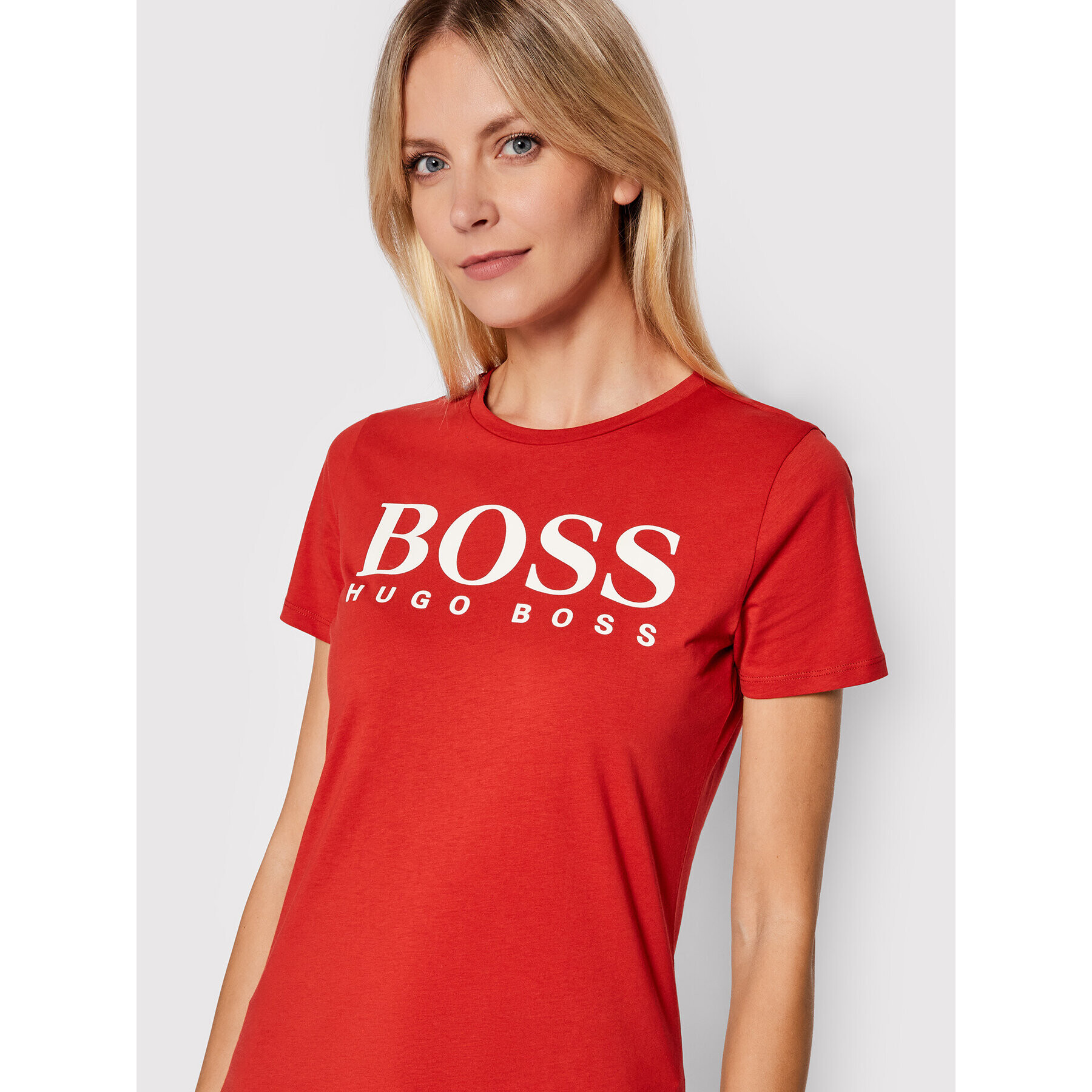 Boss Tričko C_Elogo1 50455144 Červená Regular Fit - Pepit.sk