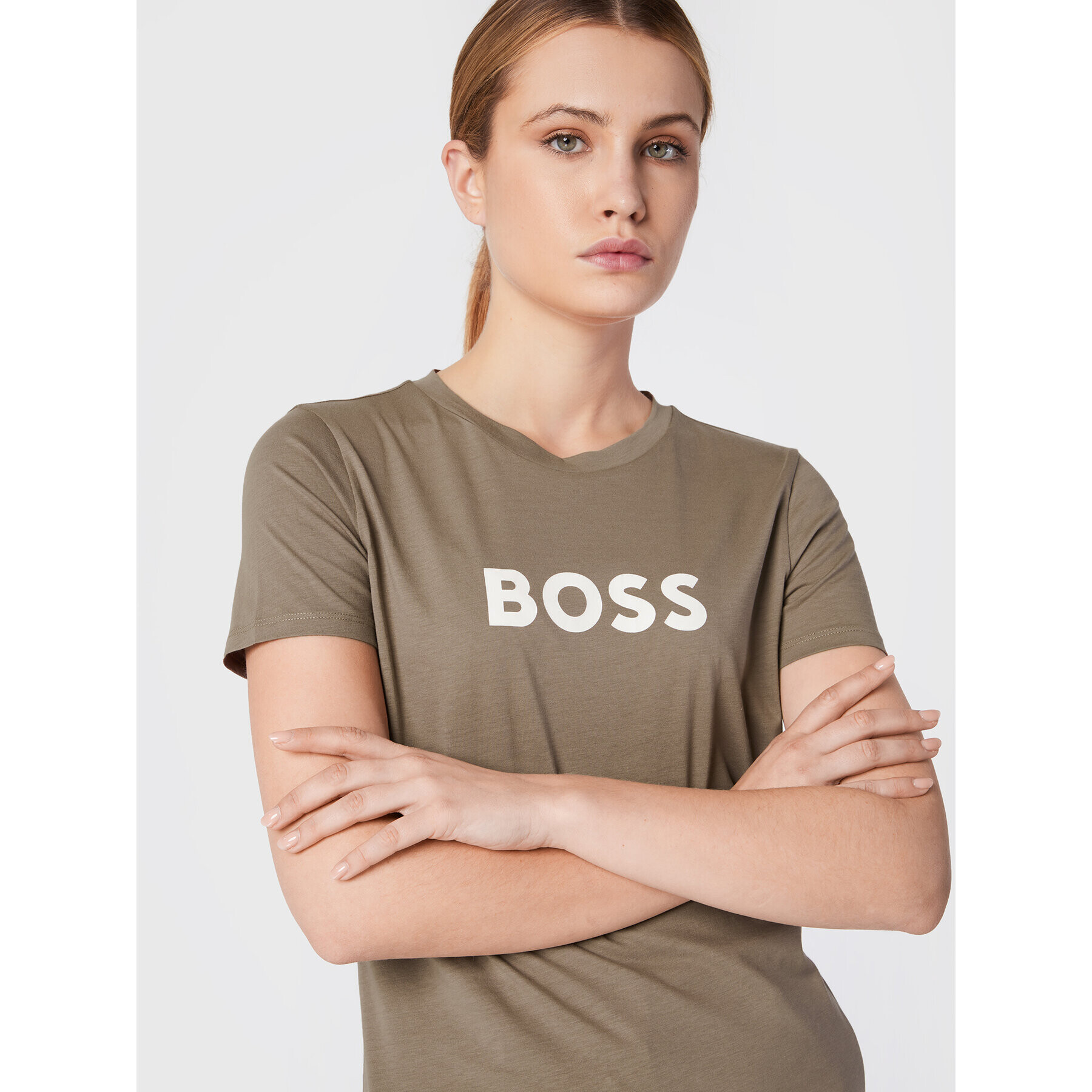 Boss Tričko C Logo 5 50468356 Hnedá Regular Fit - Pepit.sk