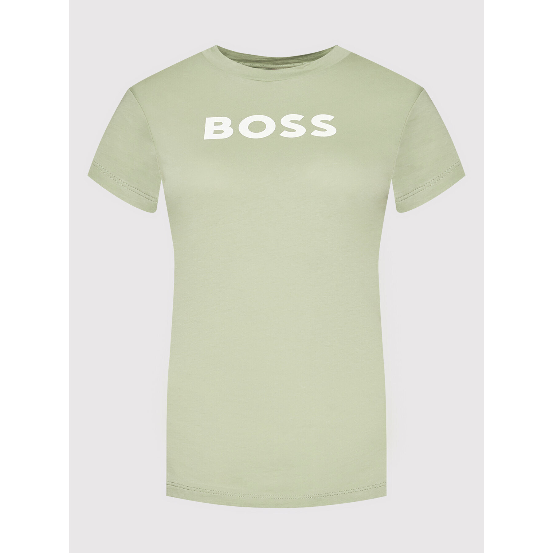 Boss Tričko Logo-Print Zelená Regular Fit - Pepit.sk