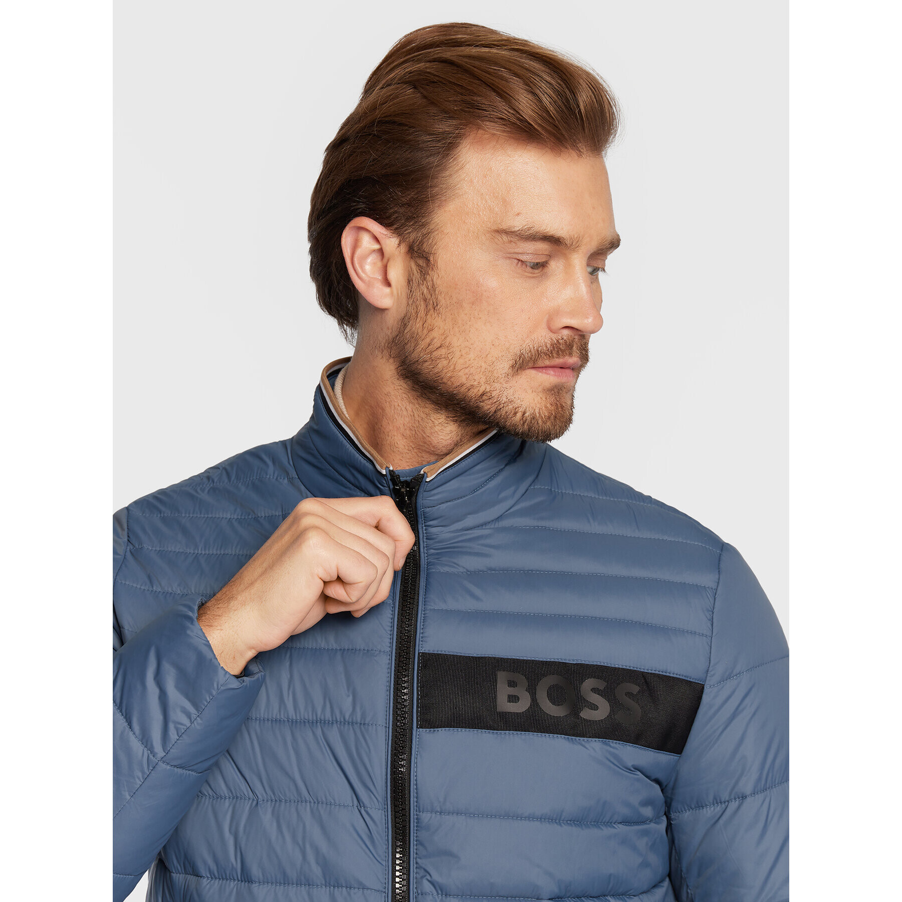 Boss Vatovaná bunda Darolus 50464308 Modrá Regular Fit - Pepit.sk