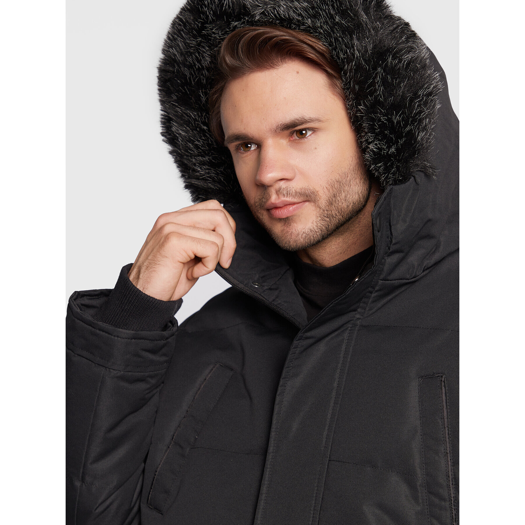 Brave Soul Parka MJK-JETHRO Čierna Regular Fit - Pepit.sk