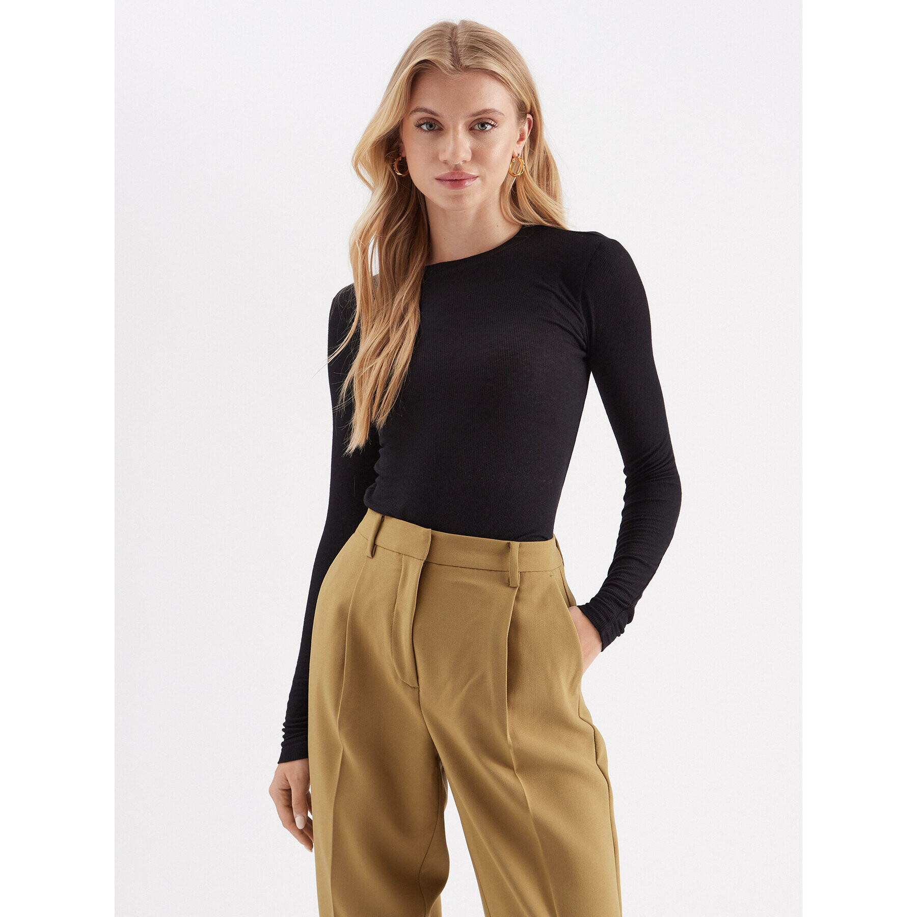 Bruuns Bazaar Blúzka Angela BBW1071N Čierna Slim Fit - Pepit.sk