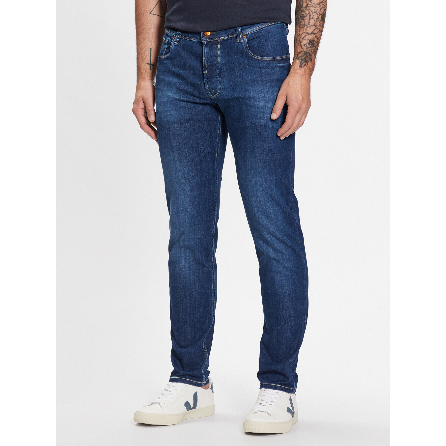 Bugatti Džínsy 3108D 36689 Tmavomodrá Slim Fit - Pepit.sk