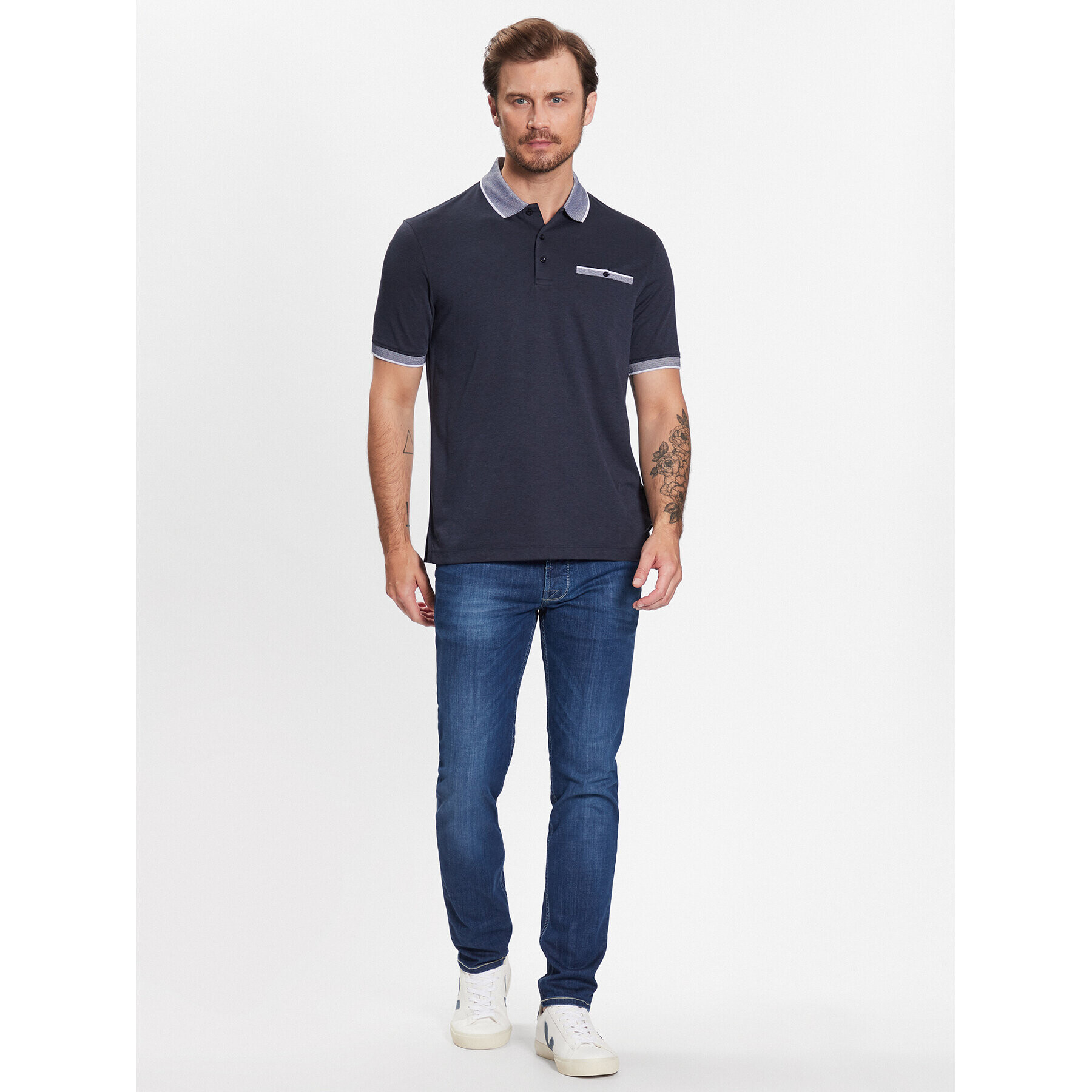 Bugatti Džínsy 3108D 36689 Tmavomodrá Slim Fit - Pepit.sk