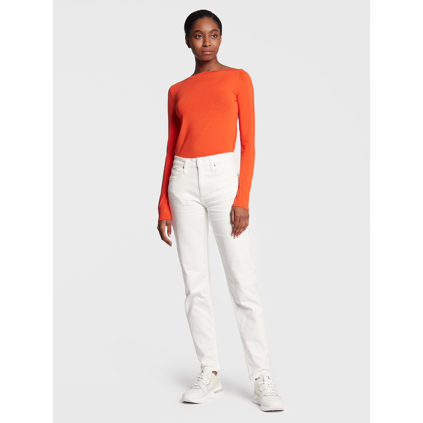 Calvin Klein Blúzka K20K204781 Oranžová Slim Fit - Pepit.sk