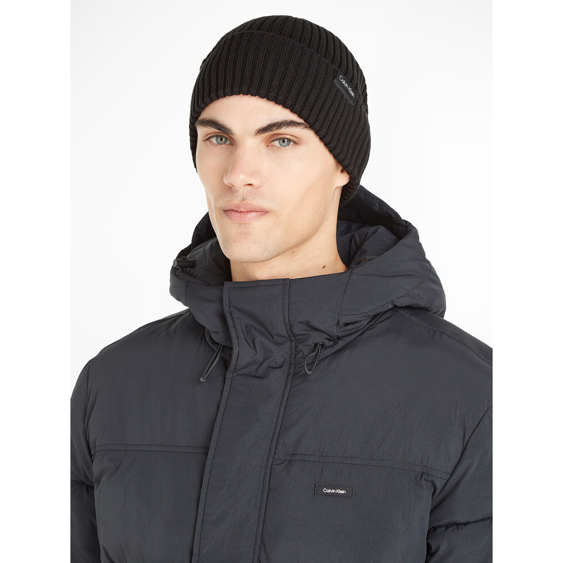 Calvin Klein Čiapka Classic Cotton Rib Beanie K50K510982 Čierna - Pepit.sk