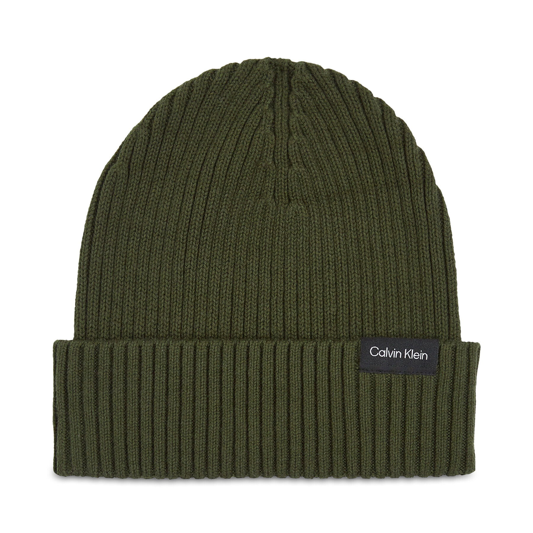 Calvin Klein Čiapka Classic Cotton Rib Beanie K50K510982 Zelená - Pepit.sk