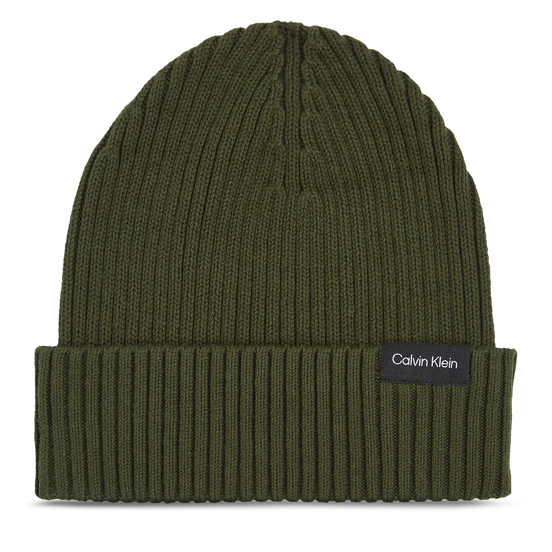 Calvin Klein Čiapka Classic Cotton Rib Beanie K50K510982 Zelená - Pepit.sk