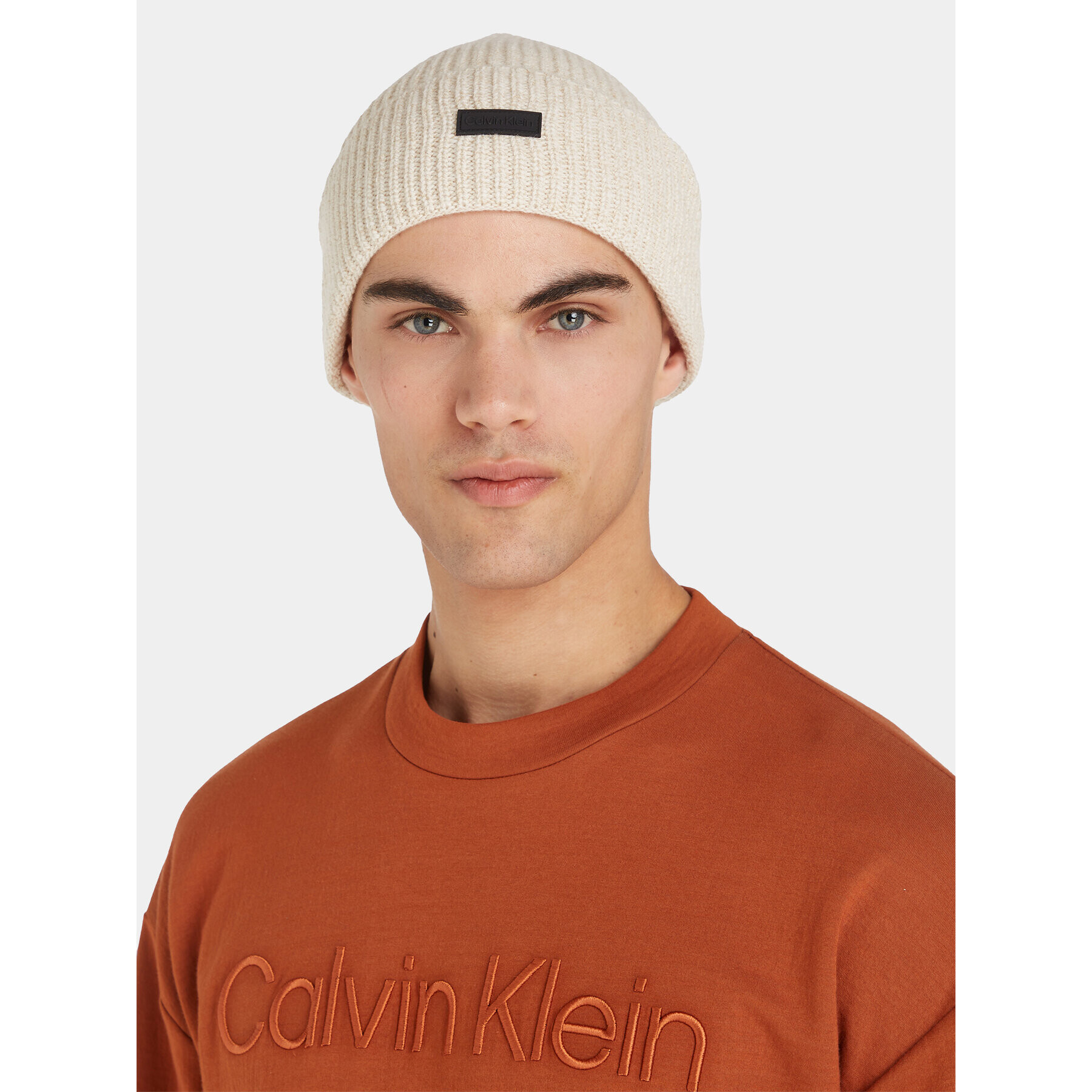 Calvin Klein Čiapka Daddy Wool Beanie K50K510984 Écru - Pepit.sk