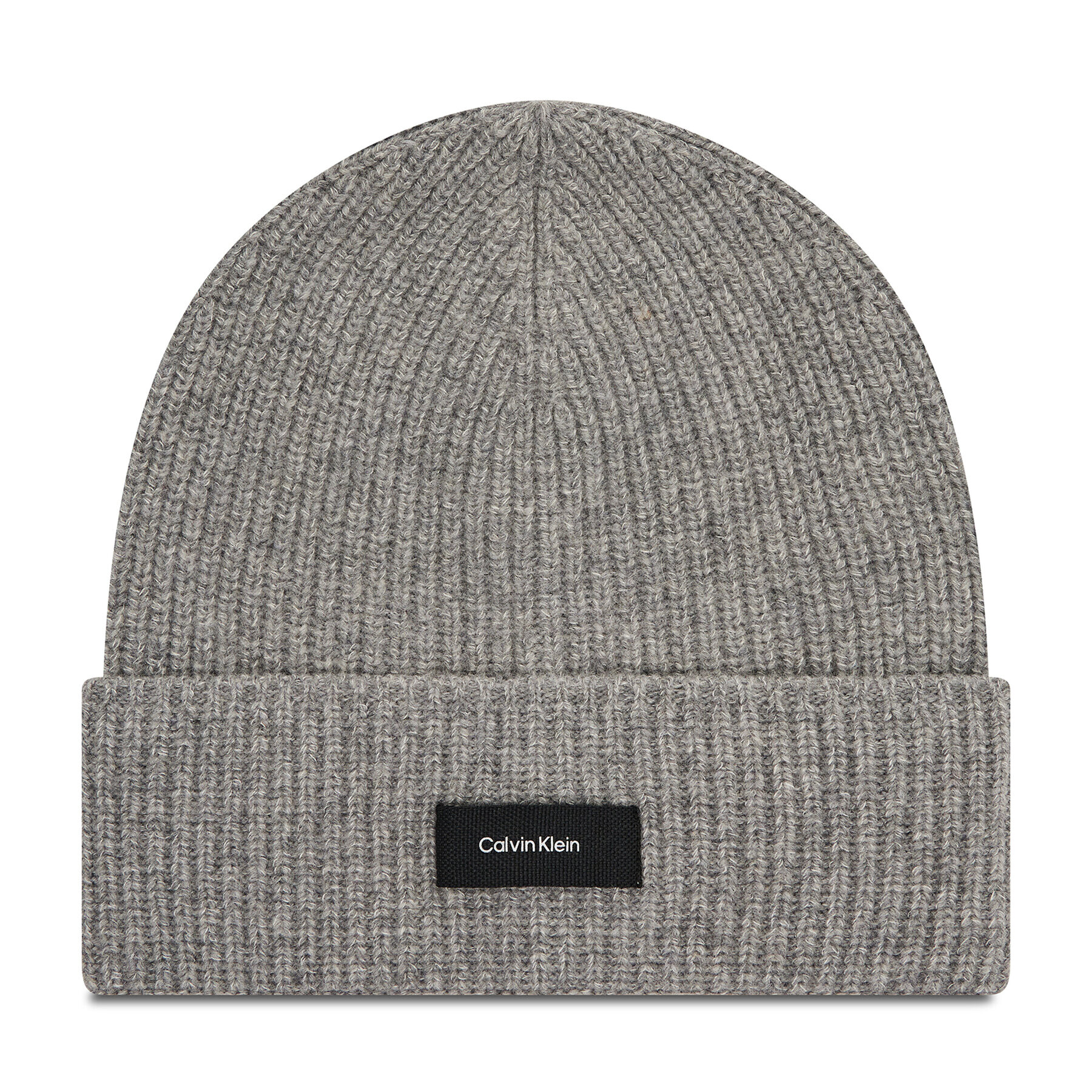 Calvin Klein Čiapka Daddy Wool Rib Beanie K50K507495 Sivá - Pepit.sk