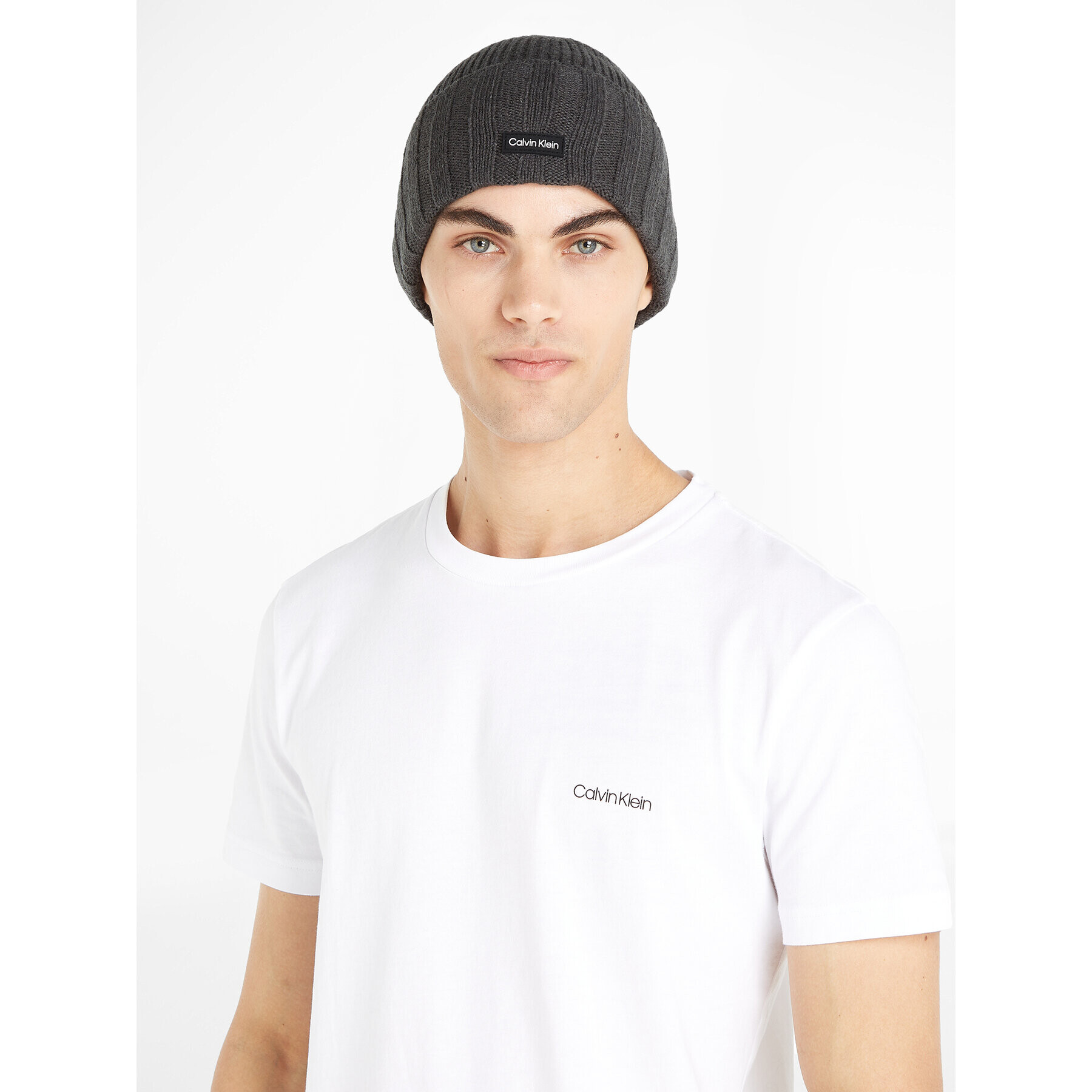 Calvin Klein Čiapka Elevated Rib Beanie K50K510985 Sivá - Pepit.sk