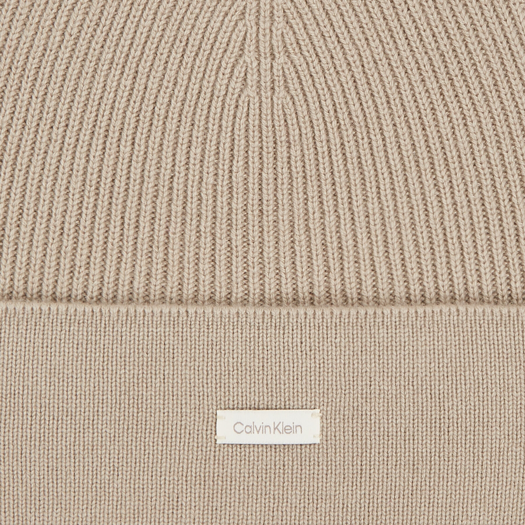 Calvin Klein Čiapka Label Cashmere Beanie K60K611156 Béžová - Pepit.sk