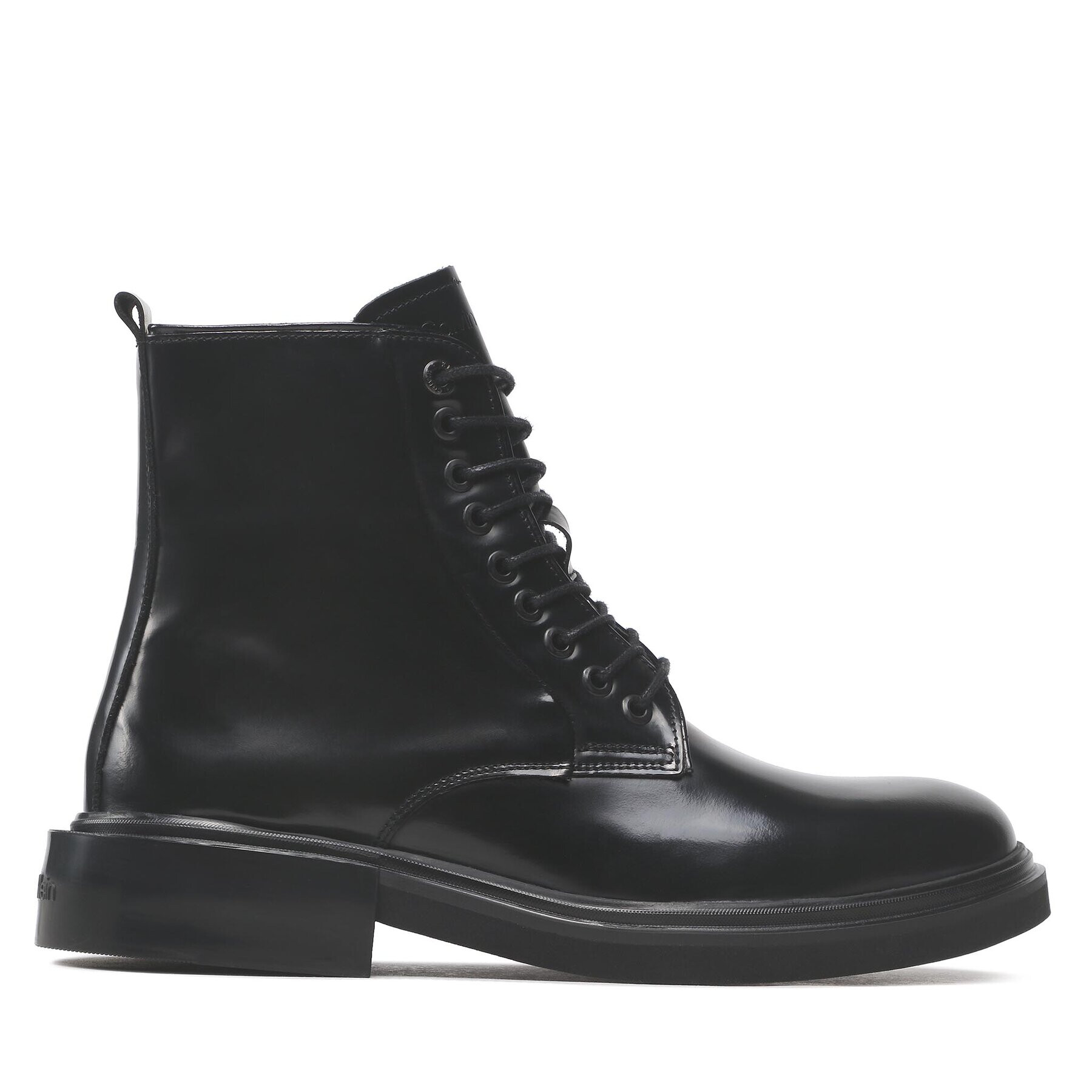 Calvin Klein Čižmy Lace Up Boot Br Lth HM0HM00669 Čierna - Pepit.sk