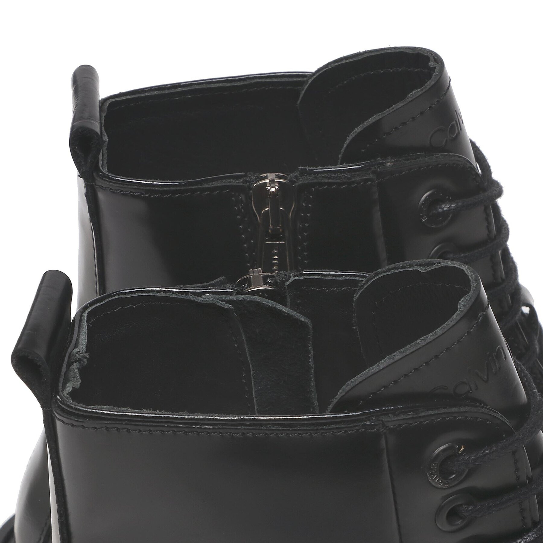 Calvin Klein Čižmy Lace Up Boot Br Lth HM0HM00669 Čierna - Pepit.sk