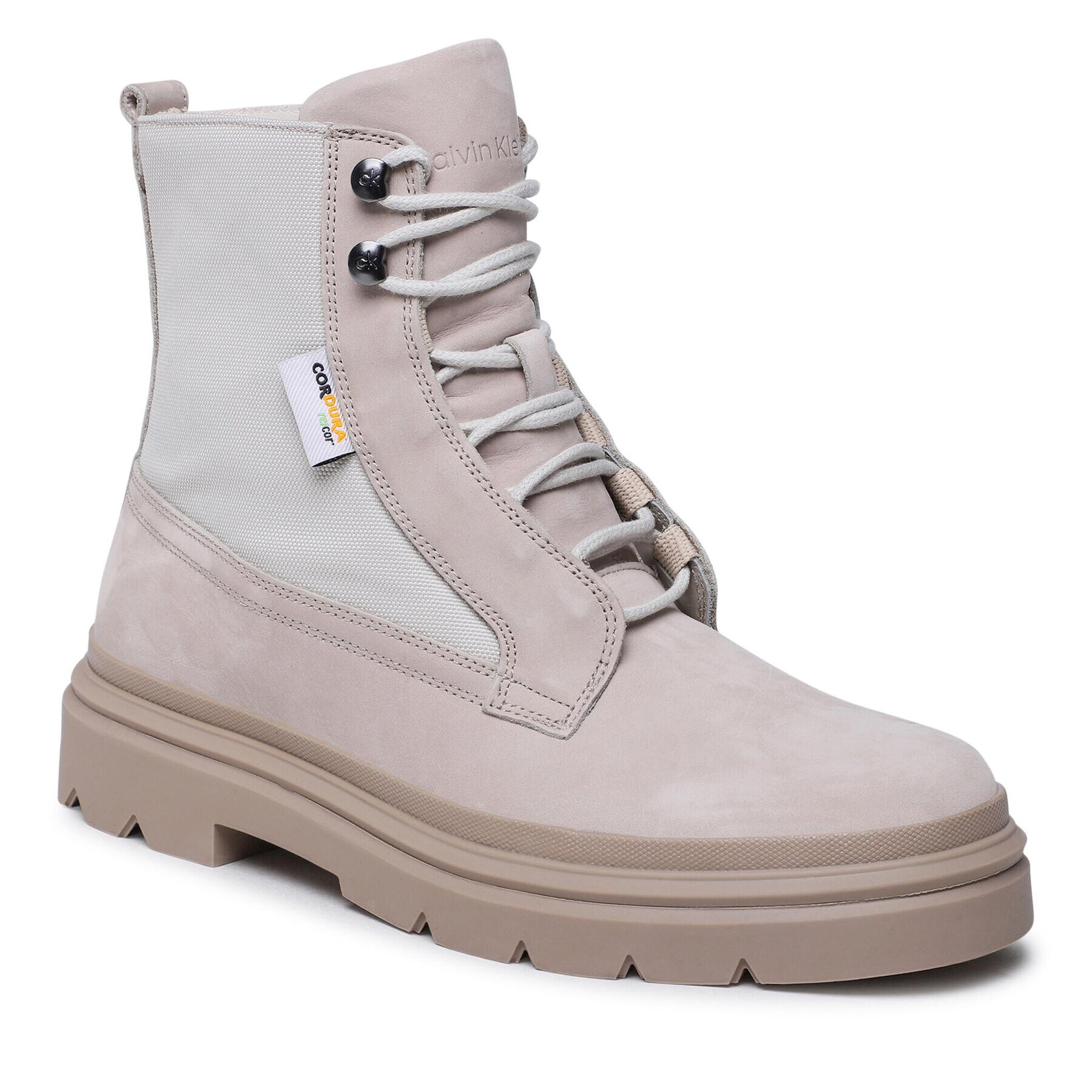 Calvin Klein Čižmy Lace Up Boot Mix HM0HM00942 Béžová - Pepit.sk