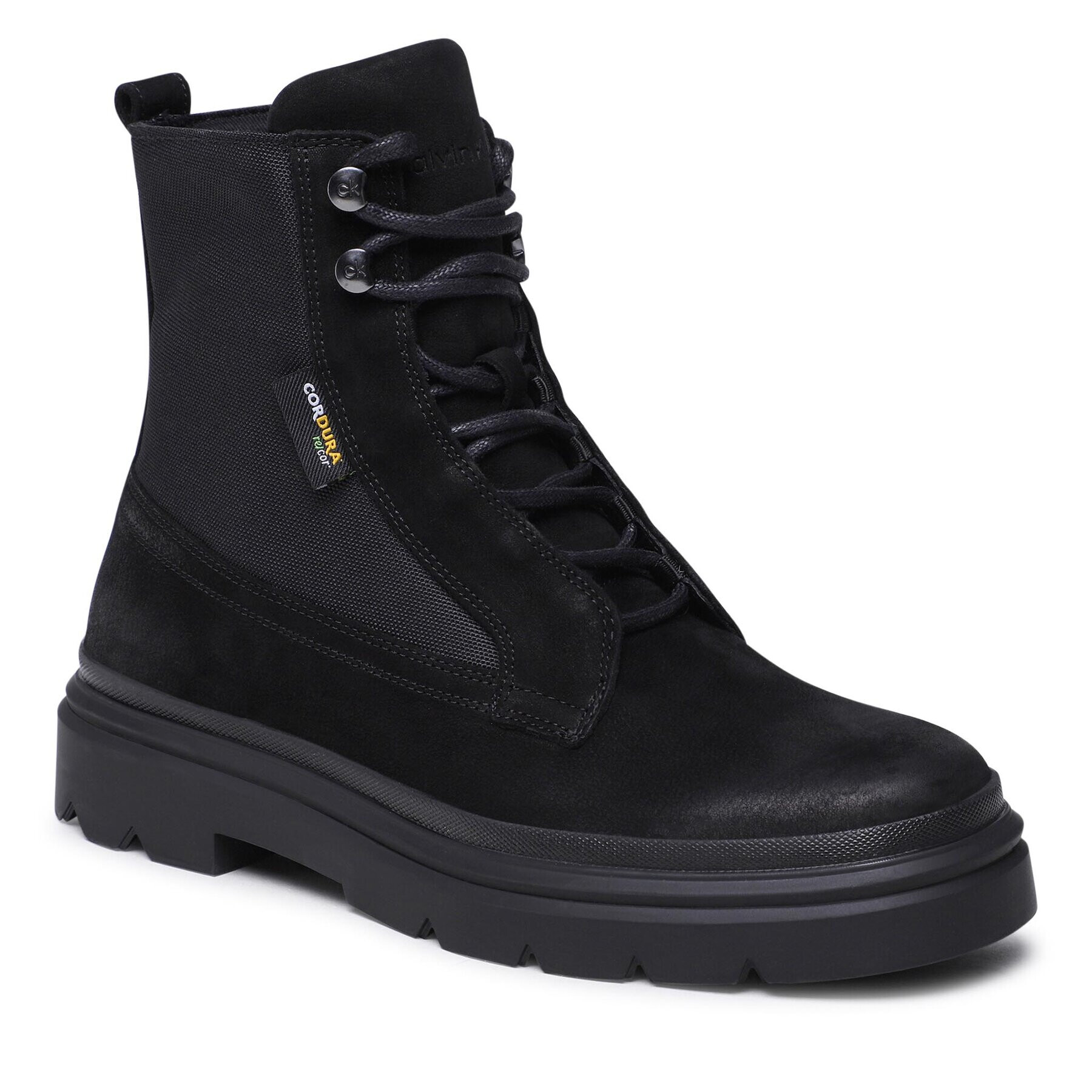 Calvin Klein Čižmy Lace Up Boot Mix HM0HM00942 Čierna - Pepit.sk