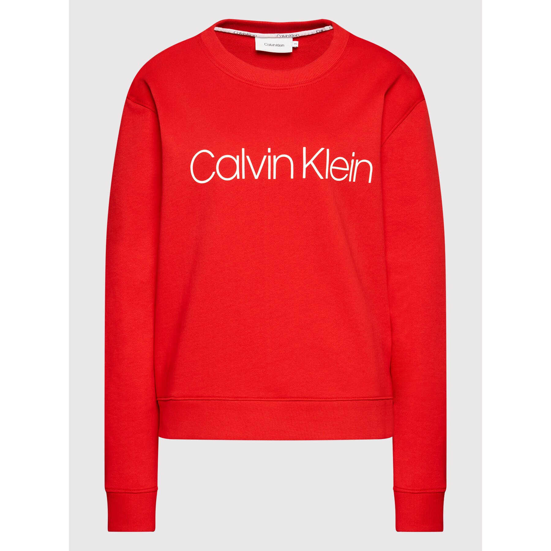 Calvin Klein Curve Mikina Inclusive Core Logo K20K203634 Červená Regular Fit - Pepit.sk